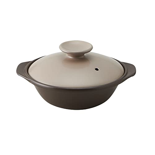 【送料無料】TAMAKI サーマテック一人用 直火 超軽量土鍋 6.5号 22.5x19.5x高さ11cm 720ml モカ T-942420 色：モカ、サイズ：0.7 L, 直径 22.5 cm