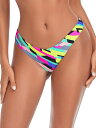 【送料無料】 【限定ブランド】 レディース ブラジリアン カット ビキニボトム 色:ネオンストライプ、サイズ:M