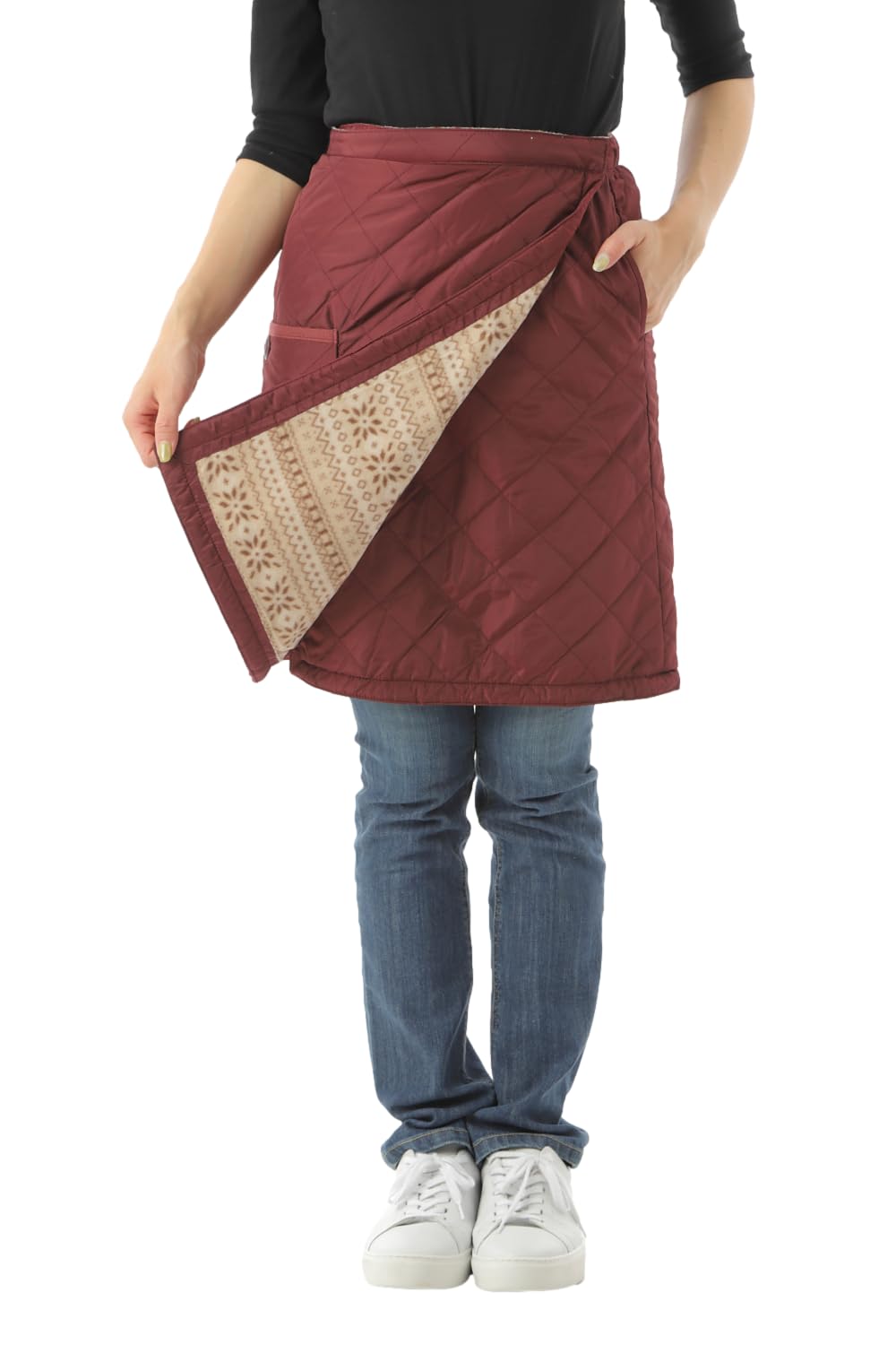 【送料無料】[onion cross] 巻き スカート ラップスカート キルティングスカート 防寒スカート 中綿 フ..