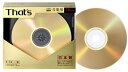 【送料無料】太陽誘電製 That's CD-R音楽用 16倍速74分 金レーベル 10mmPケース5枚入 CDR-A74GP5 色:金