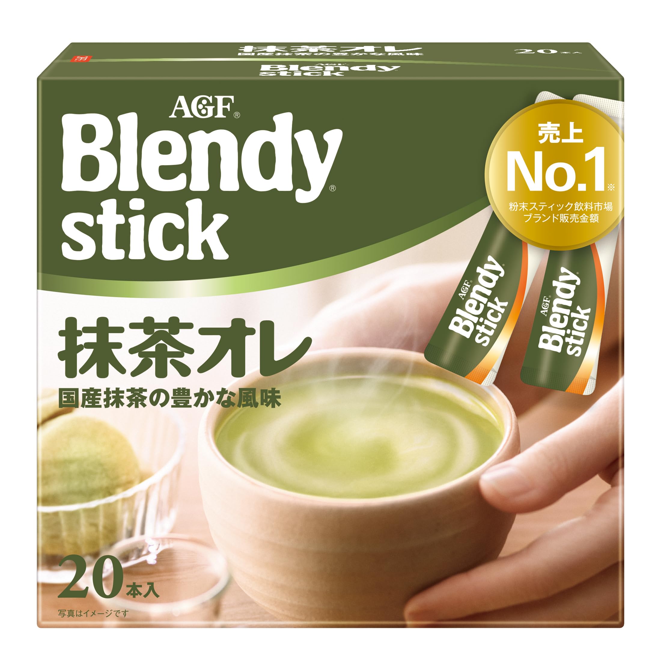 【送料無料】ブレンディ スティック 抹茶オレ 色：薄緑色、サイズ：20本×1箱