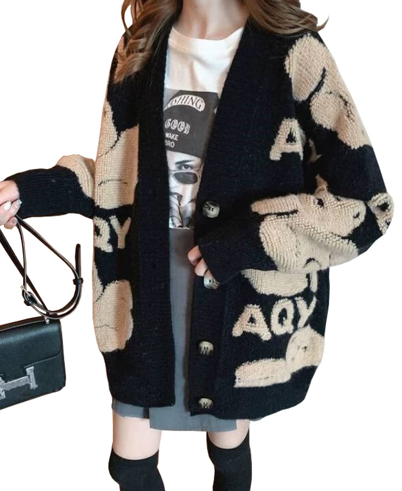 【送料無料】ASARANS カーディガン レディース ニット アウター 羽織り ボア トップス アーガイル Vネ..