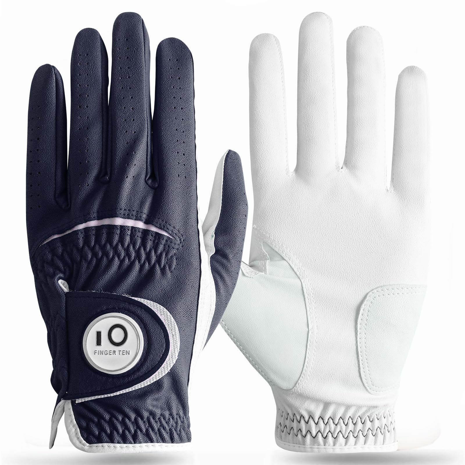 【送料無料】ゴルフグローブ メンズ 天然羊革とマイクロファイバーレザーの組み合わせ 柔らかめ 伸縮性..