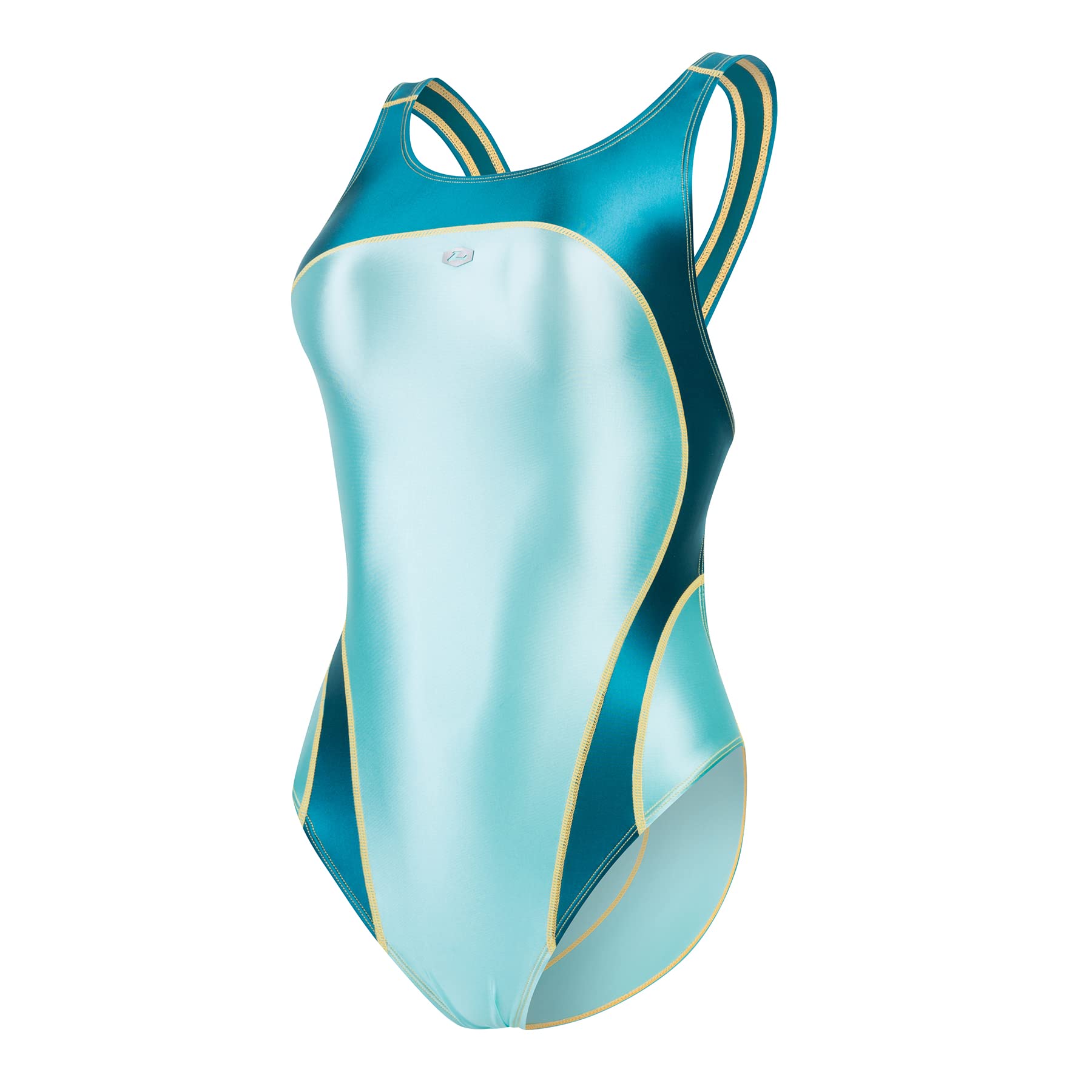 【送料無料】[LEOHEX] 超光沢 レーシングスイムウェア Arc 競泳水着 色：グリーン、サイズ：L RegularL..