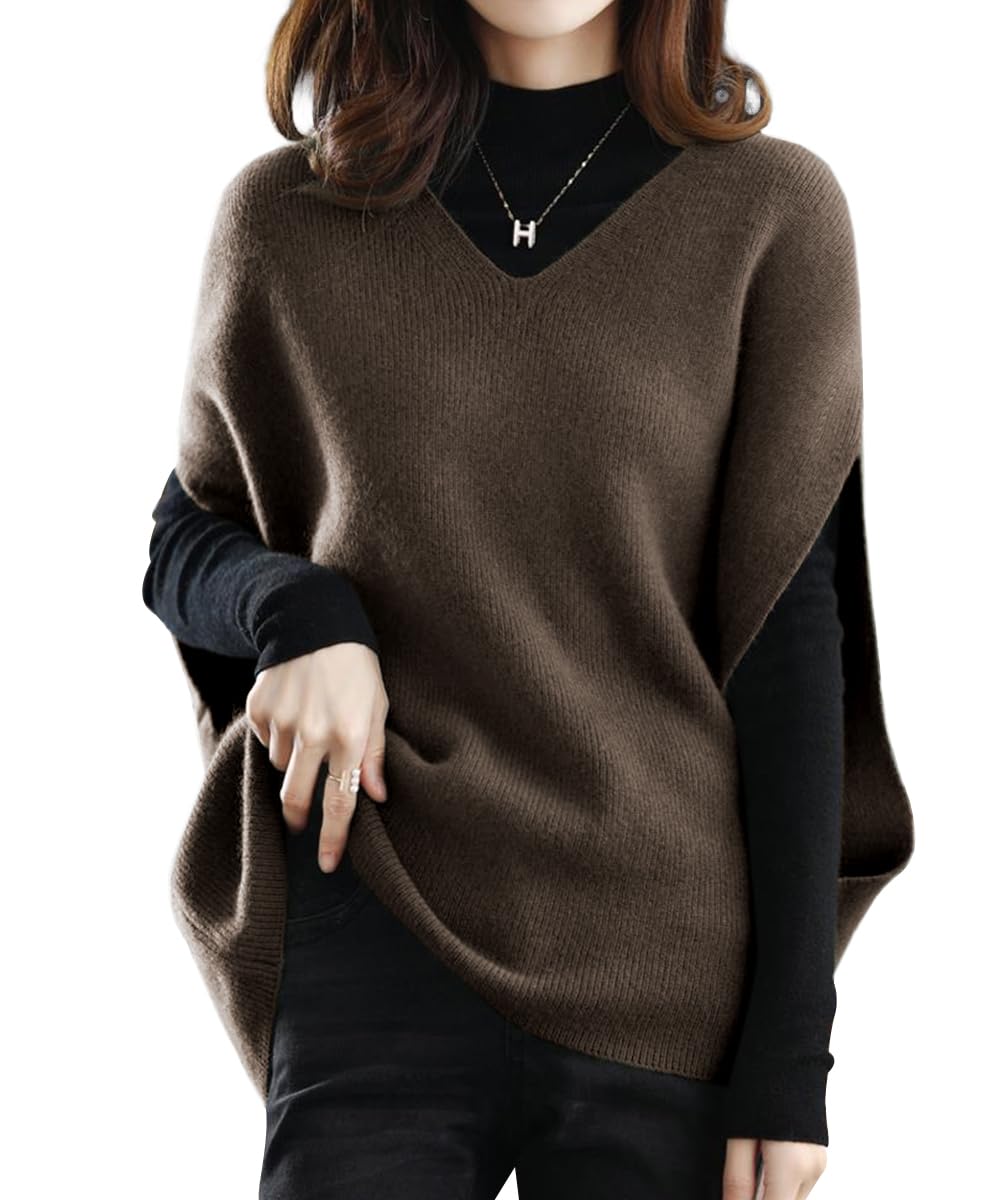 【送料無料】[Ladyangel] ニットベスト レディース トップス Vネック ドロップショルダー 重ね着 ゆる..