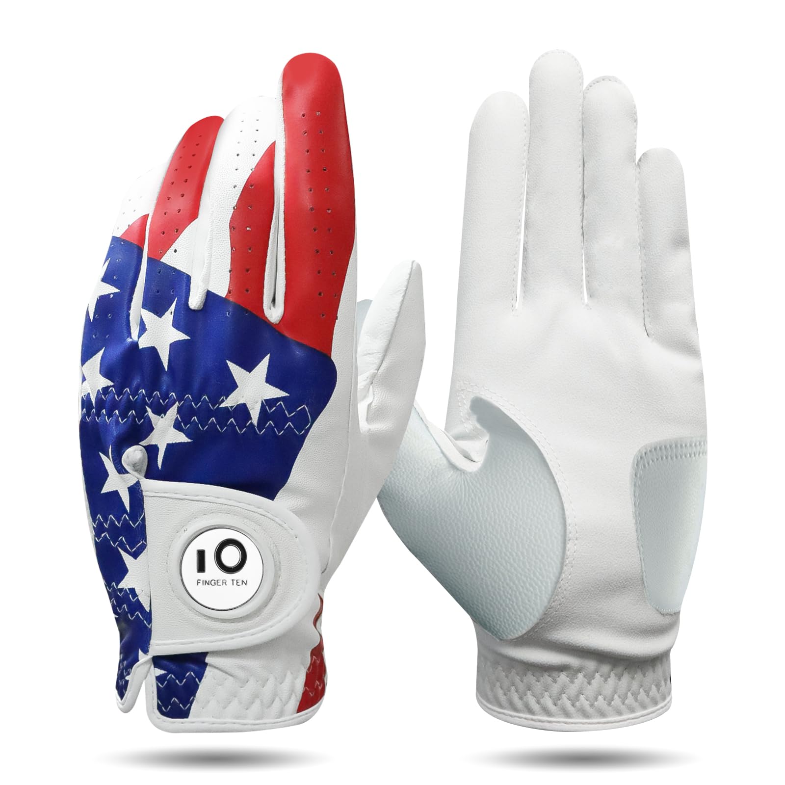 【送料無料】ゴルフグローブ メンズ 天然羊革とマイクロファイバーレザーの組み合わせ 柔らかめ 伸縮性..