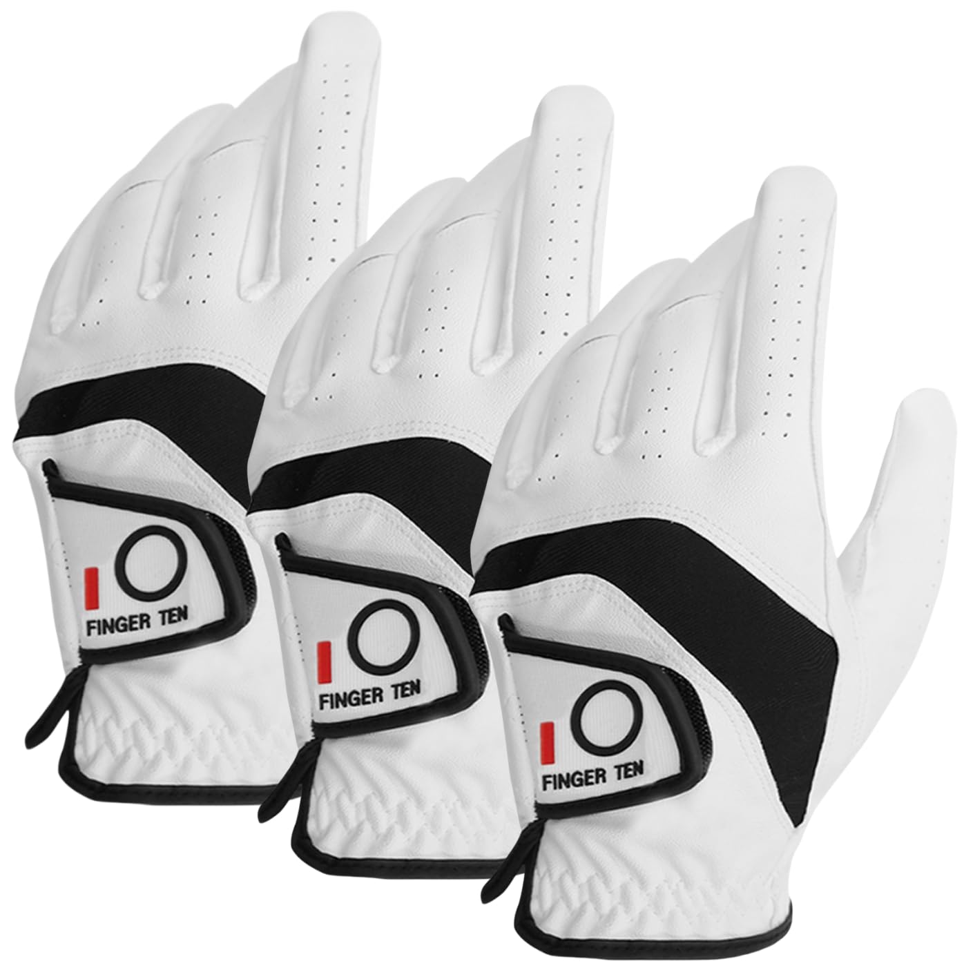 【送料無料】ゴルフグローブ メンズ 3枚セット 天然羊革と合成皮革の組み合わせ ソフト 柔らかめ 伸縮..