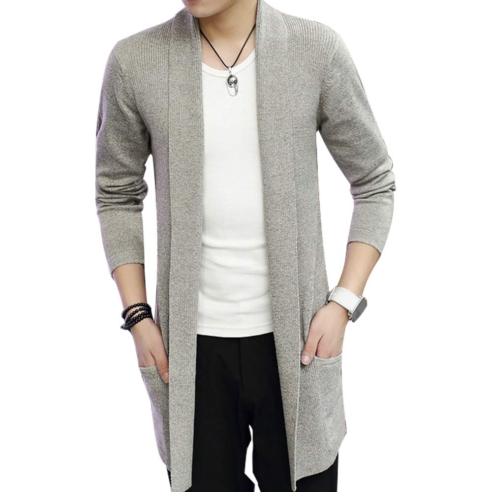【送料無料】[AYISTELU] ロングカーディガン メンズ ニットジャケット 羽織 長袖 上着 キレイメ カジュ..