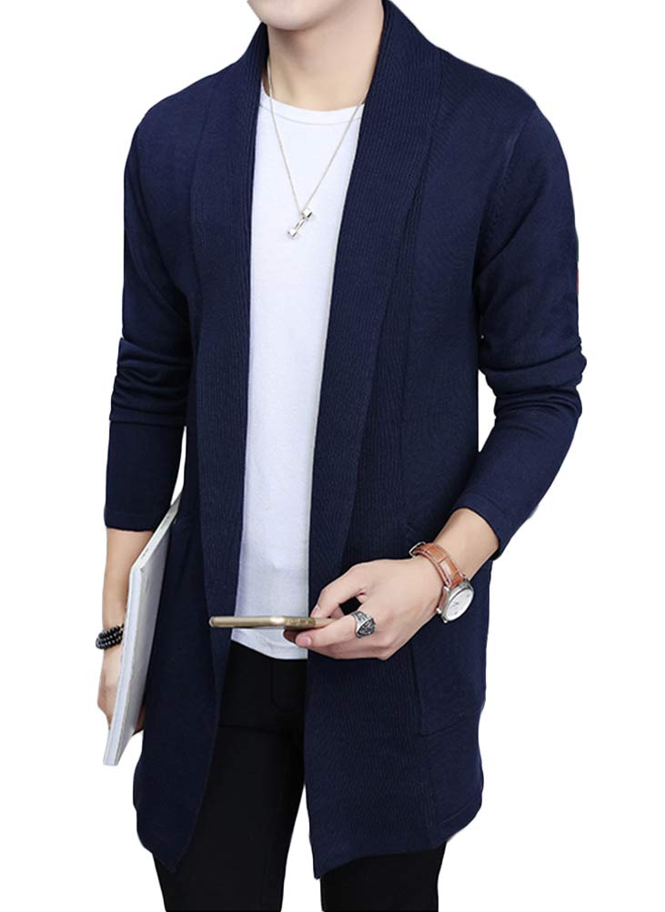 【送料無料】[AYISTELU] ロングカーディガン メンズ ニットジャケット 羽織 長袖 上着 キレイメ カジュ..
