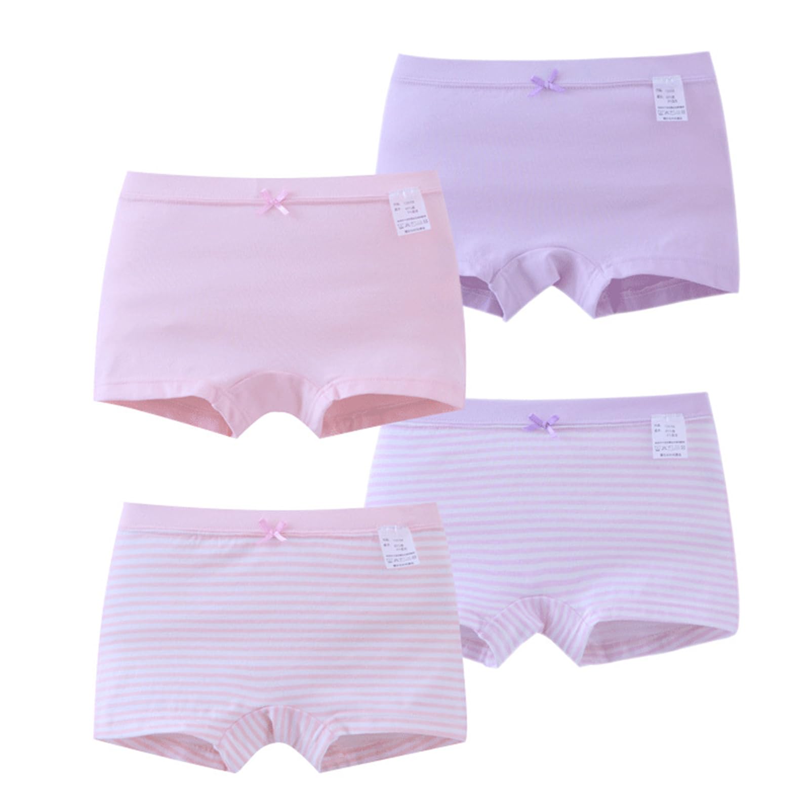 【送料無料】[BLOOMY CHIC] 女の子 パンツ 綿 ジュニアショーツ 女児 ショーツ 肌着 柔らかい ボクサーパンツ ガールズ ジュニア 小学生 女子中学生 4枚組 100 110 120 130 140 150 160 170 色：A/4点セット、サイズ：130