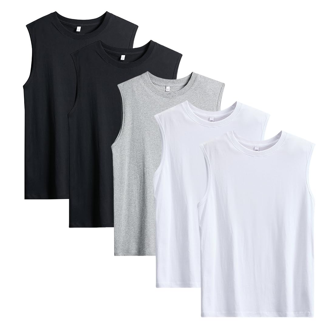 【送料無料】[AYISTELU] タンクトップ メンズ インナーシャツ ノースリーブ 3枚組 5枚組 サーフシャツ ..