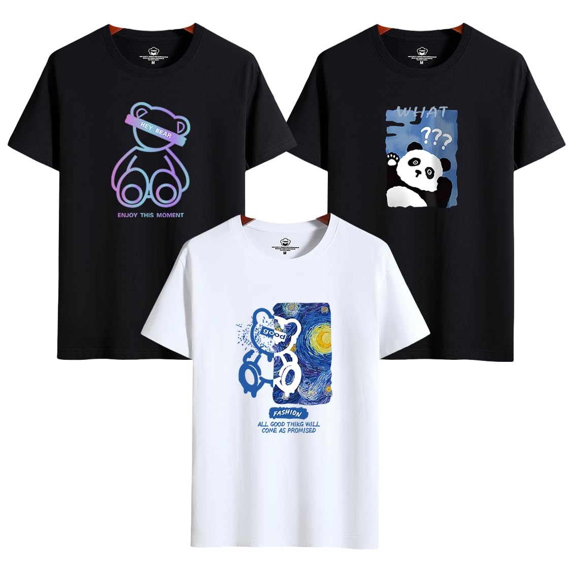 【送料無料】[AYISTELU] メンズ 半袖 長袖 Tシャツ 3枚組 大きいサイズ 綿100% インナーシャツ 半スリーブ Tシャツ 速乾性 ティーシャツ 下着 メンズ 服 春夏秋冬 色：ミックスカラ2-半袖、サイズ：XL