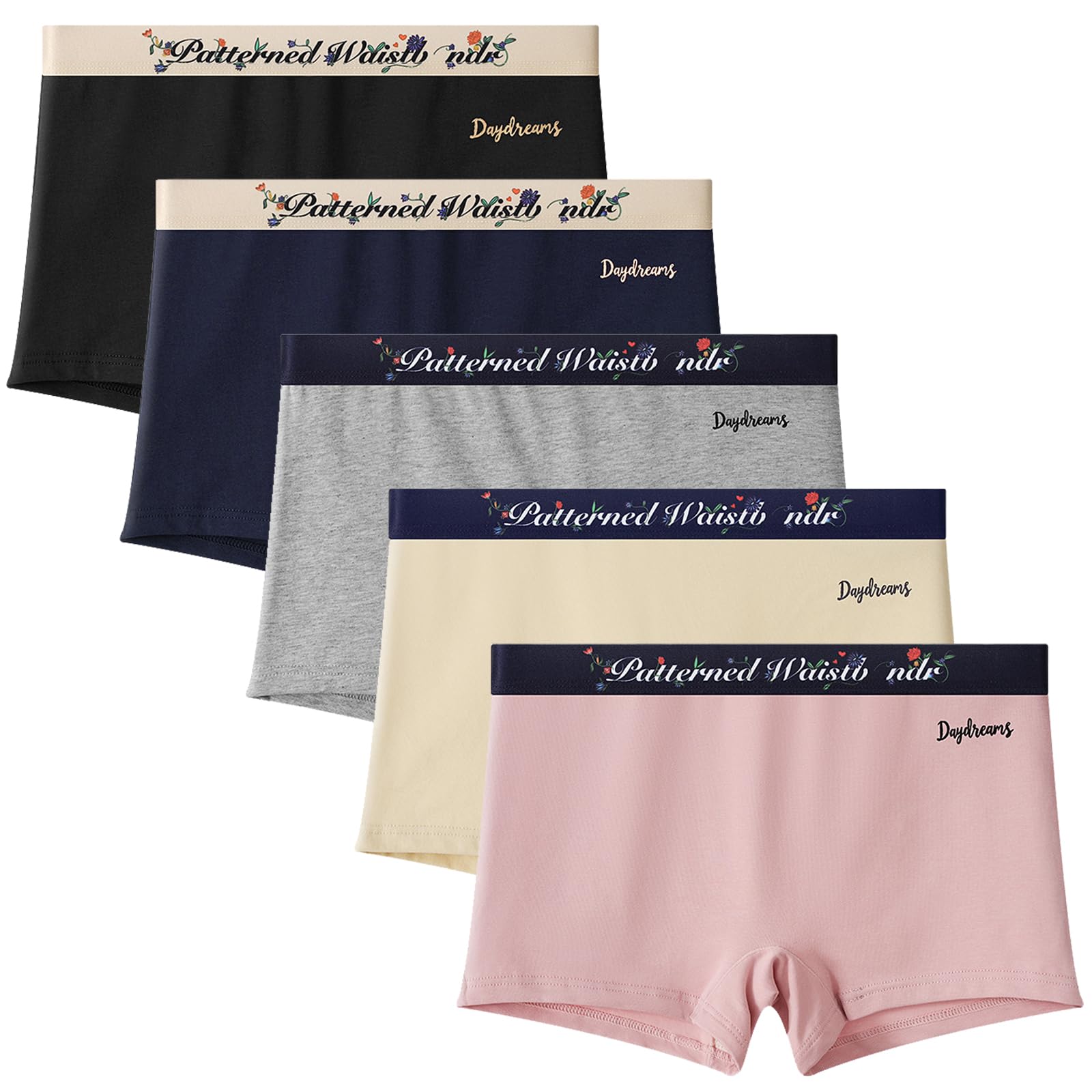 【送料無料】[AILIWINA] ショーツ レディース コットン ボクサー スポーツショーツ ボクサー スポーツ パンツ レディース ボクサー 純綿 ボーイレングス ショーツ 女性の下着（5枚セット） 色：213#A組【5枚セット】、サイズ：L