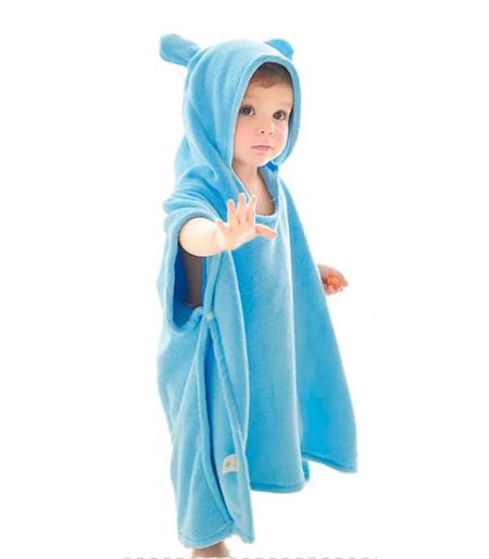 【送料無料】(SOWAKA) ベビー バスローブ キッズ ポンチョ ワンオペ バスタオル ボタン 付き お風呂 速..