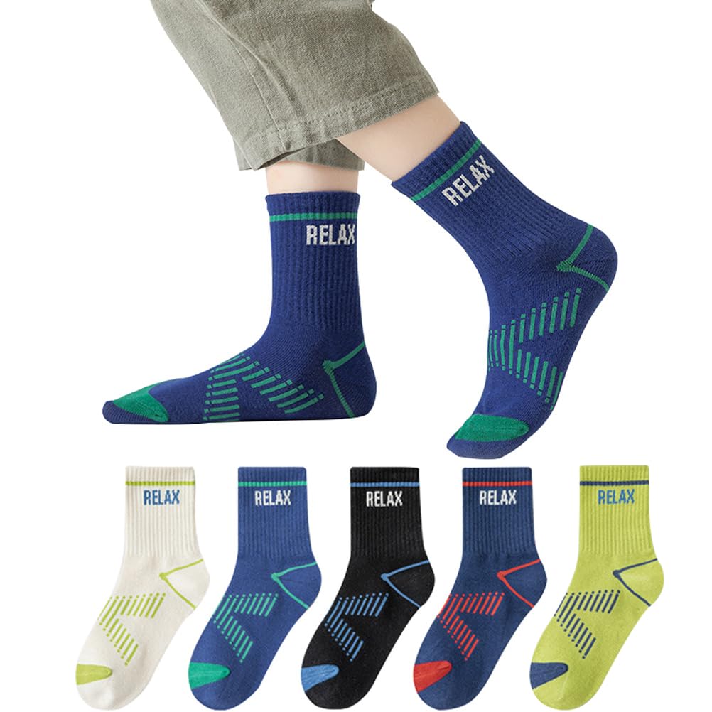 【送料無料】[eigenn] キッズ 靴下 5足セット 子供 男の子 ソックス スポーツ スクールソックス ボーイ..