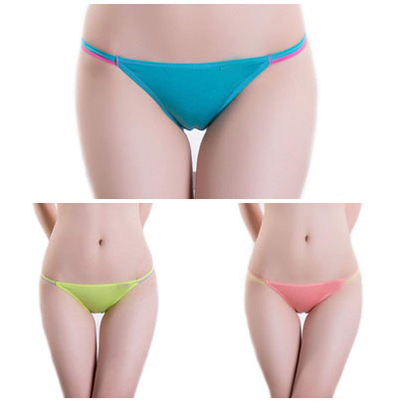 【送料無料】HITKUL 天然繊維 ビキニ ローライズ ショーツ フェチ スリム 色：3色D、サイズ：M