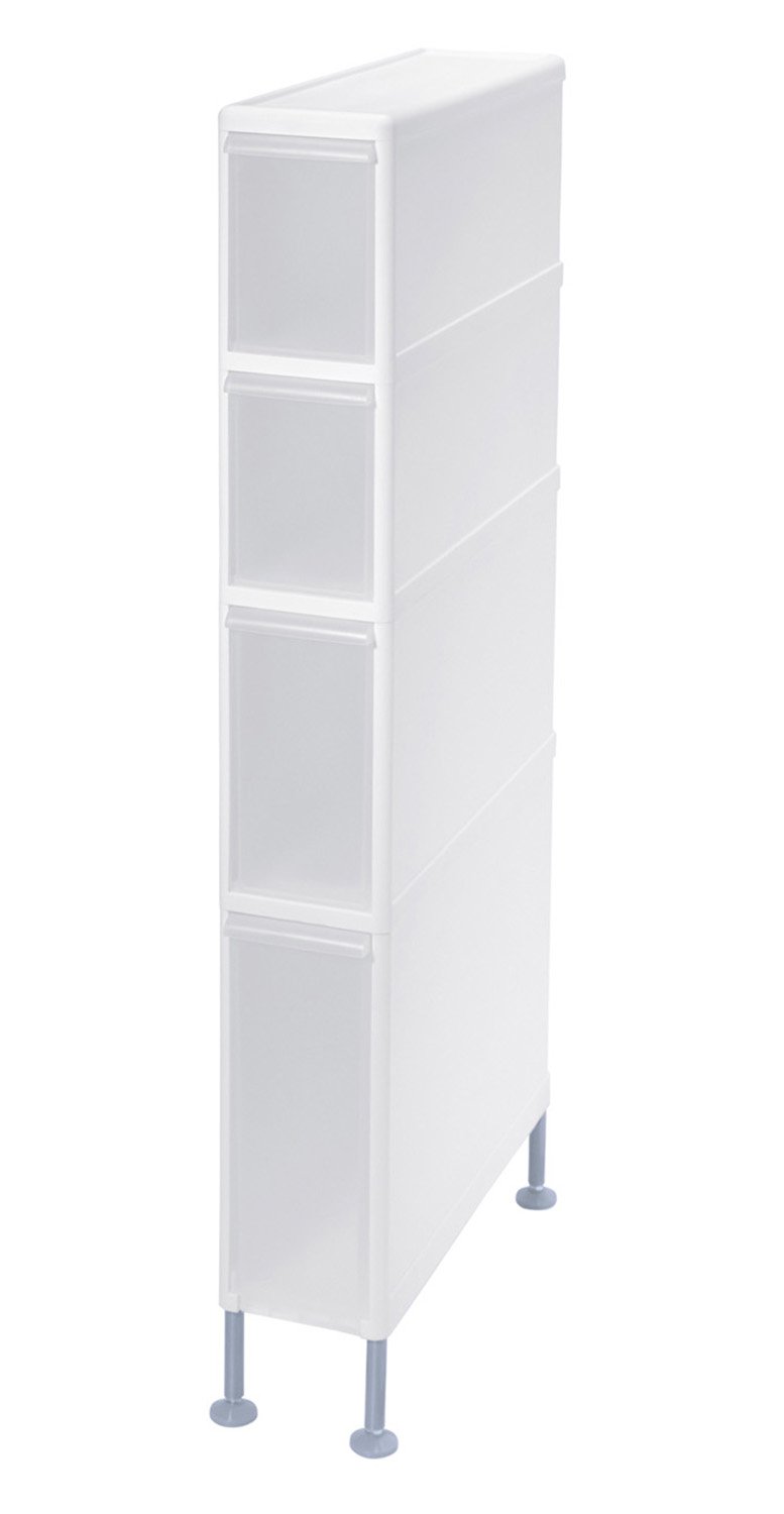 【送料無料】ライクイット (likeーit) ランドリー収納 すき間 引出し 色：1)ホワイト(引出し半透明)、..