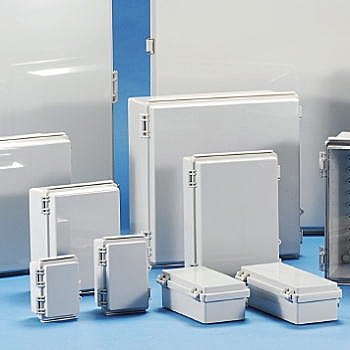 【送料無料】タカチ電機工業 BCAP型防水・防塵開閉式プラボックス 色：ホワイトグレー