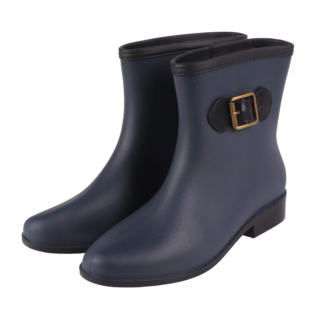 【送料無料】[CAWKAY] レインシューズ レディース 無地 ショート ブーツ 長靴 レインブーツ レインシュ..