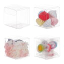 【送料無料】BENECREAT PVC透明プラスチックケース 折り畳みボックス 防水 キャンディー お菓子 小物入れ クリアギフトボックス 色:5x5x5cm-...