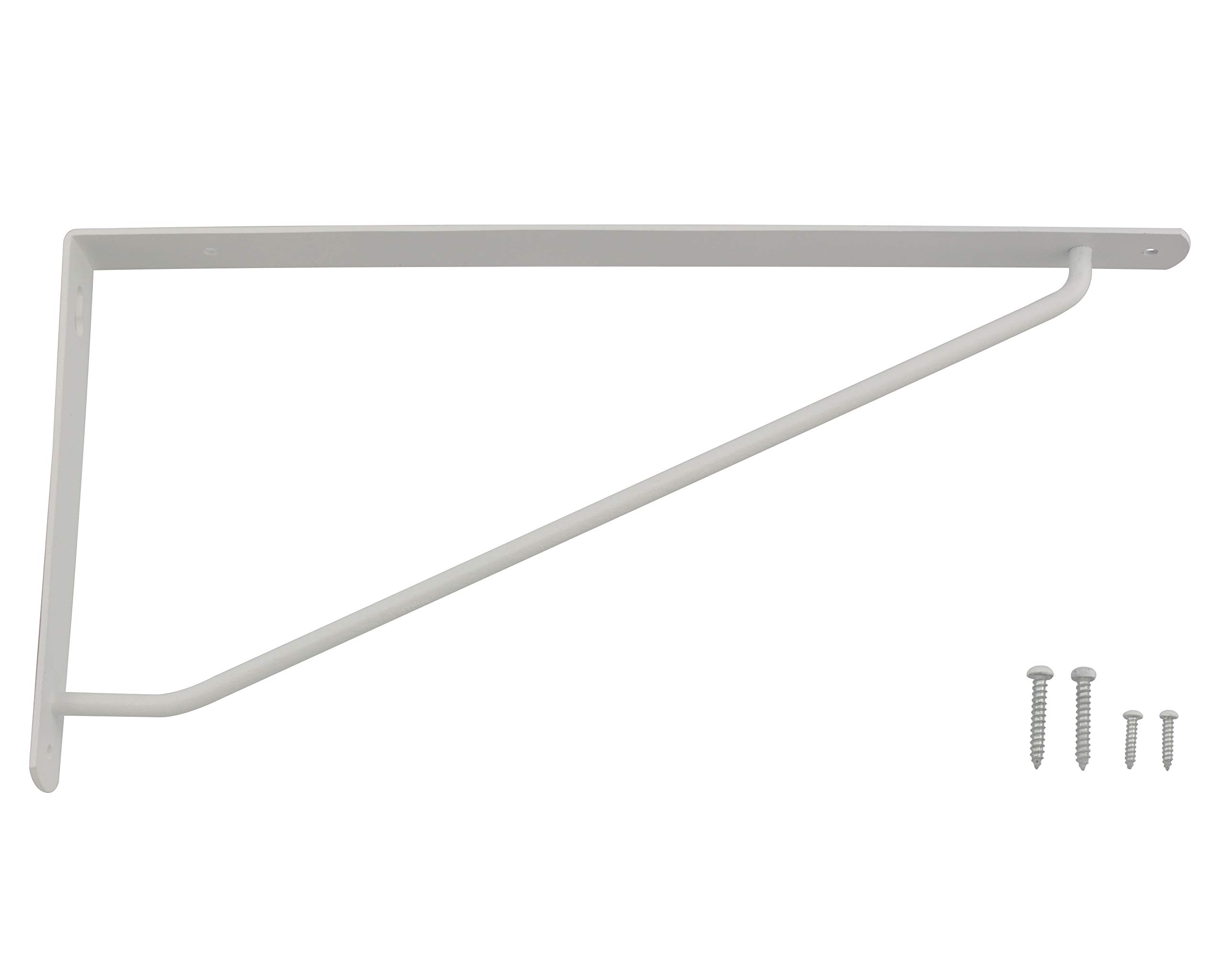 【送料無料】カラースレンダー棚受 色：ホワイト、サイズ：300×150mm