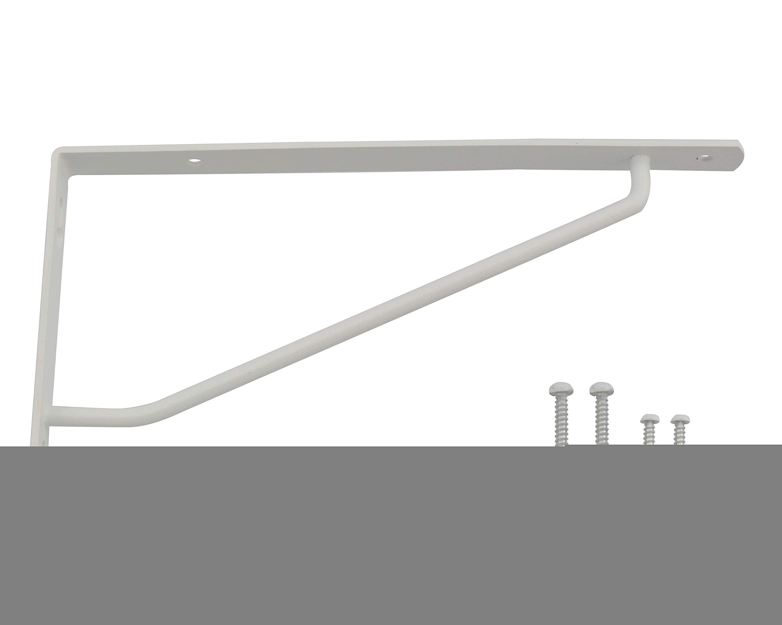 【送料無料】カラースレンダー棚受 色：ホワイト、サイズ：180×90mm