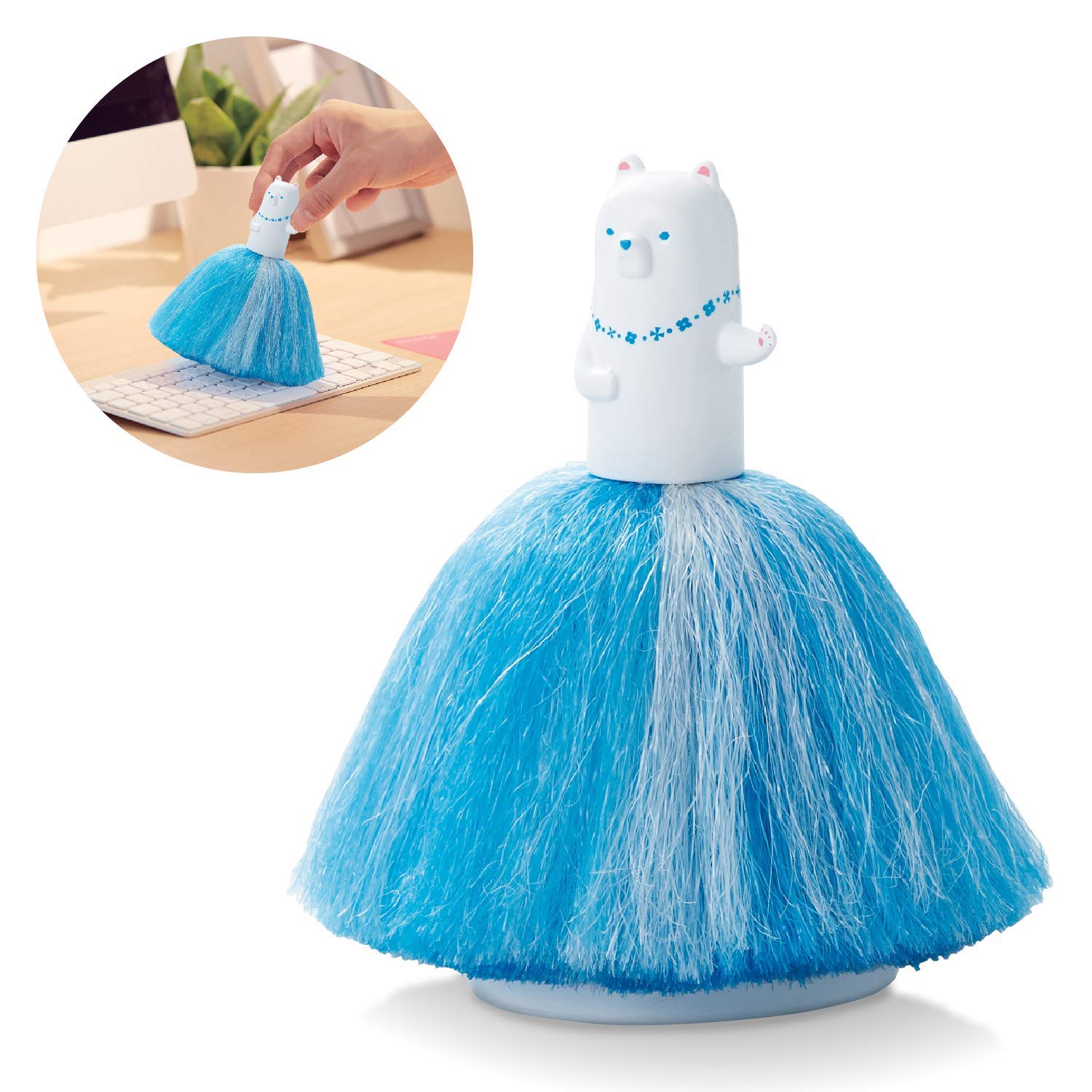 【送料無料】エレコム(ELECOM) リーナー ブラシ アニマル フラブラシ 台座付き KBR-016 色：ベアー