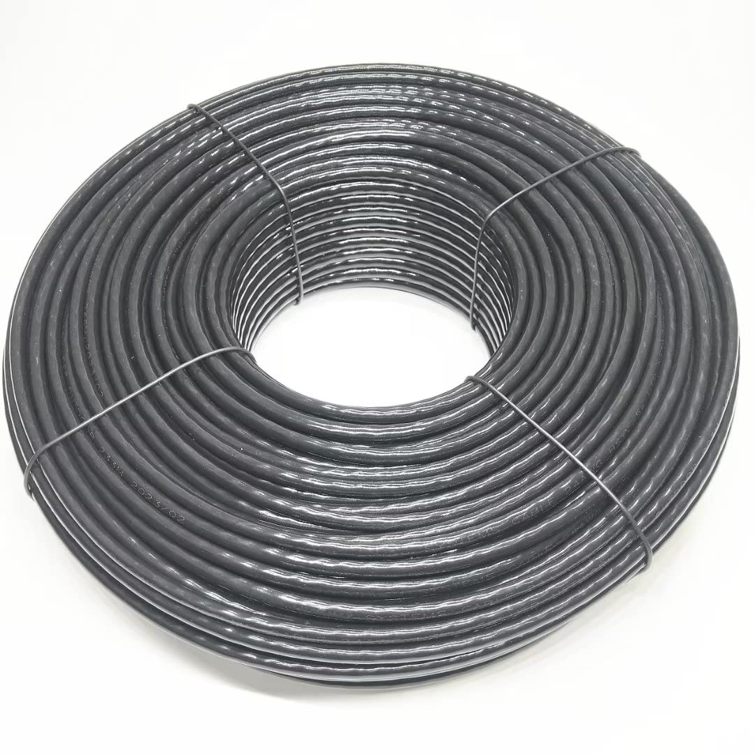 楽天PLAYS REGAL【送料無料】屋外用 LANケーブル 自作用 屋外対応 防水 アウトドア CAT5e 屋外仕様 2重被覆 難燃性 耐候性 高耐久 自由長さカット可能 PoE対応… 色：ブラック、サイズ：100M