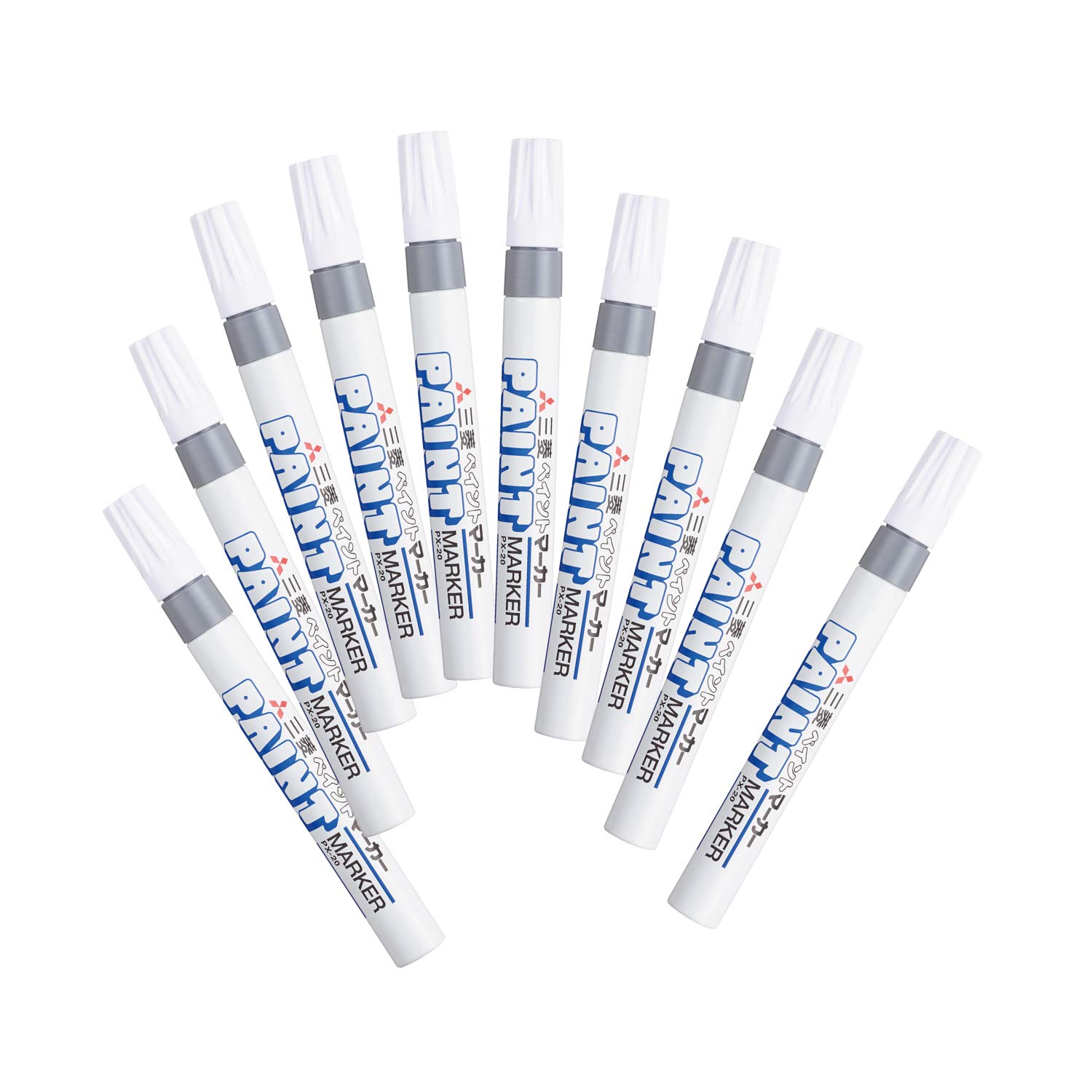 【送料無料】三菱鉛筆 ペイントマーカー 中字 色：灰 10本、サイズ：10本