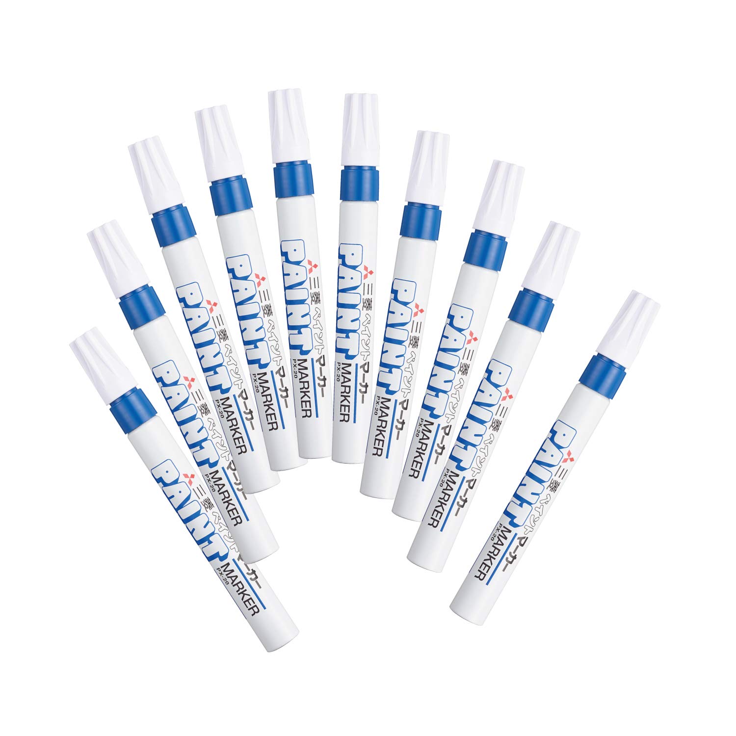 【送料無料】三菱鉛筆 ペイントマーカー 中字 色：青 10本、サイズ：10本