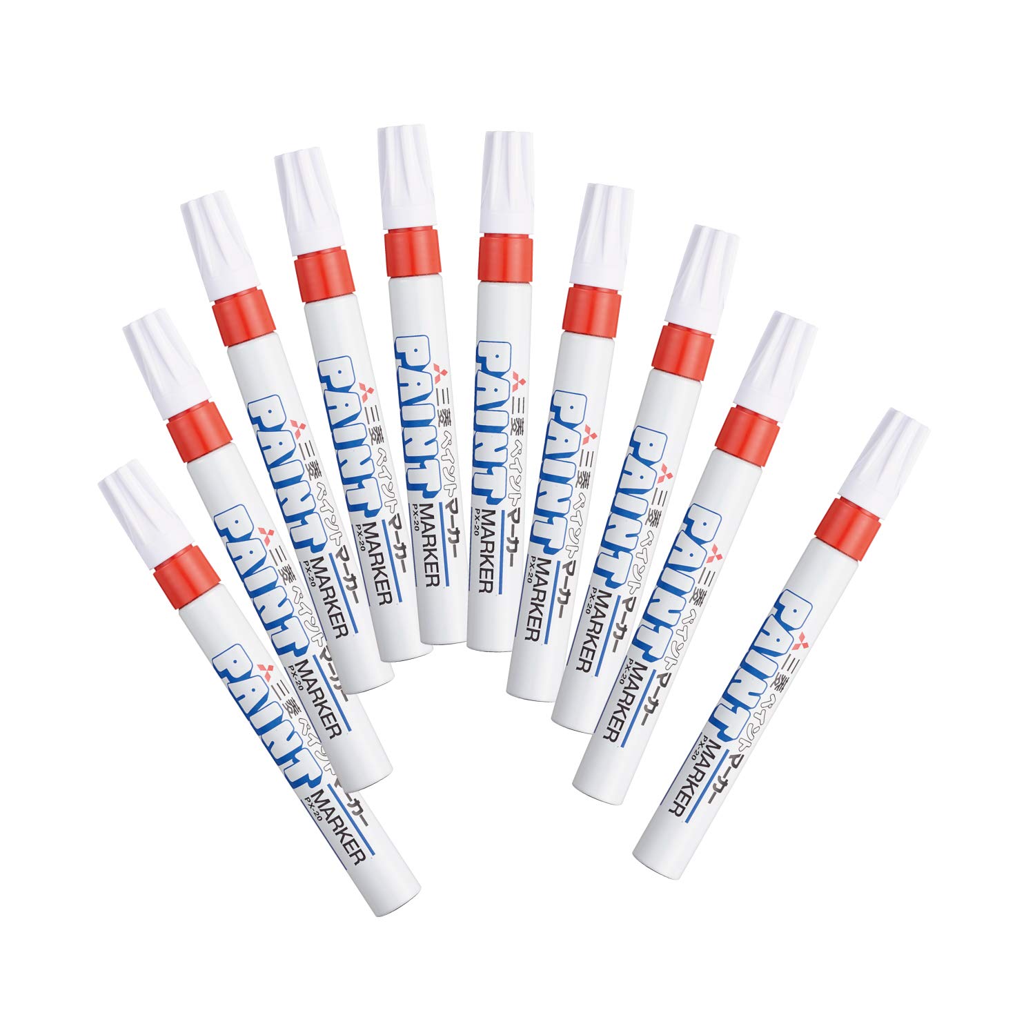 【送料無料】三菱鉛筆 ペイントマーカー 中字 色：赤 10本、サイズ：10本