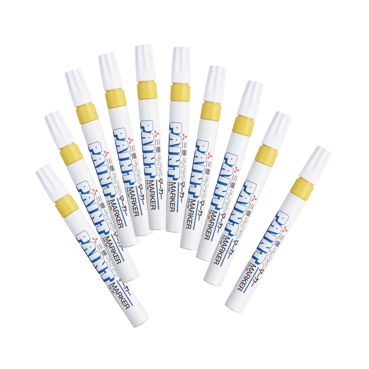 【送料無料】三菱鉛筆 ペイントマーカー 中字 色：黄 10本、サイズ：10本