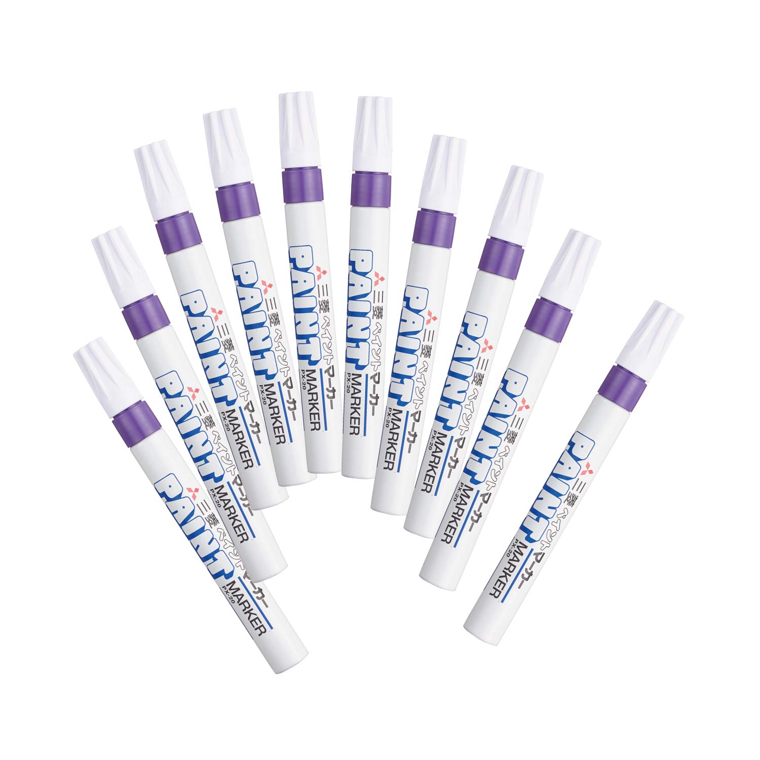 【送料無料】三菱鉛筆 ペイントマーカー 中字 色：紫 10本、サイズ：10本