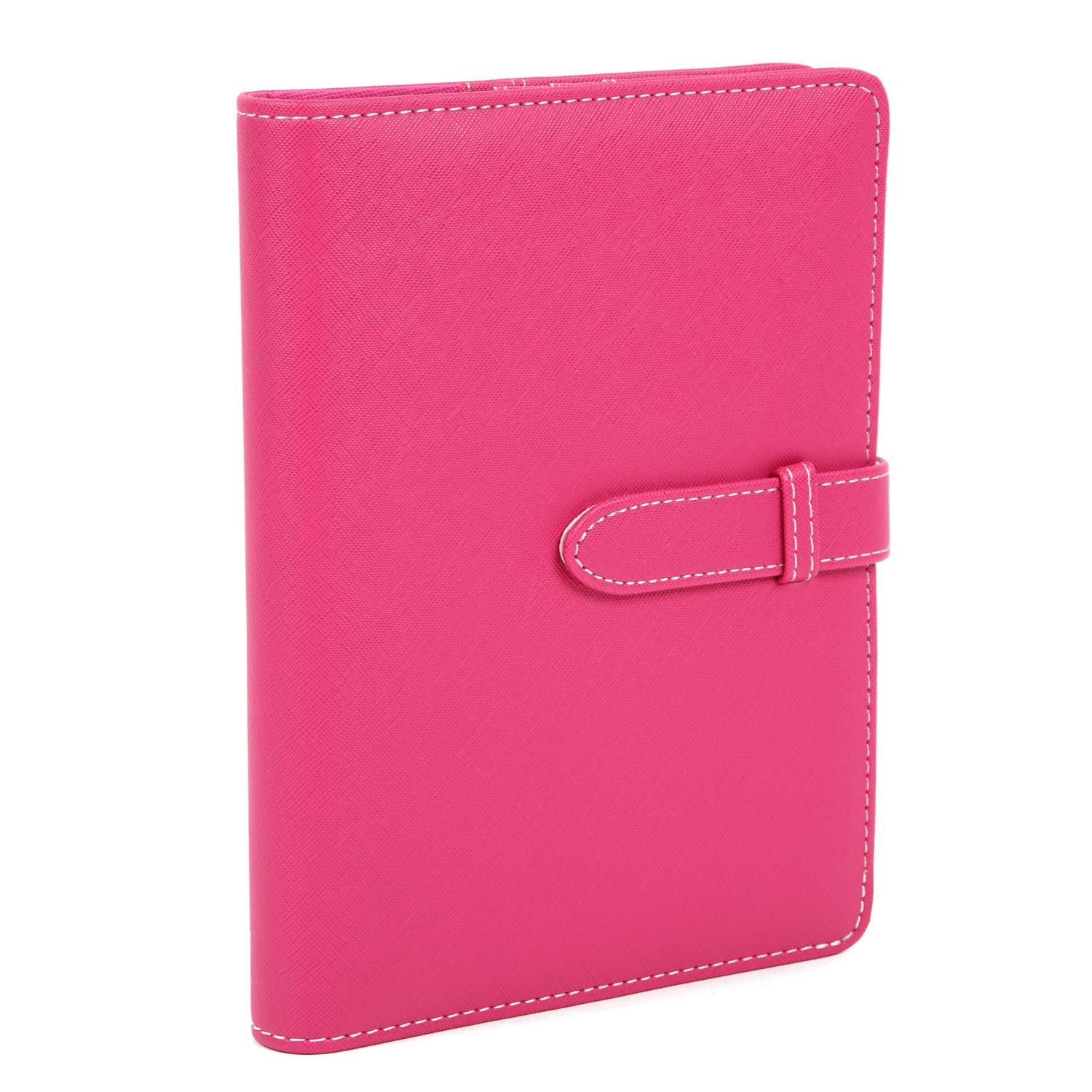 【送料無料】モノボックスジャパン システム手帳 a5 サイズ 6穴 可動式ペンフォルダ リフィル10点セット A5monobasic4 色：ラズベリー