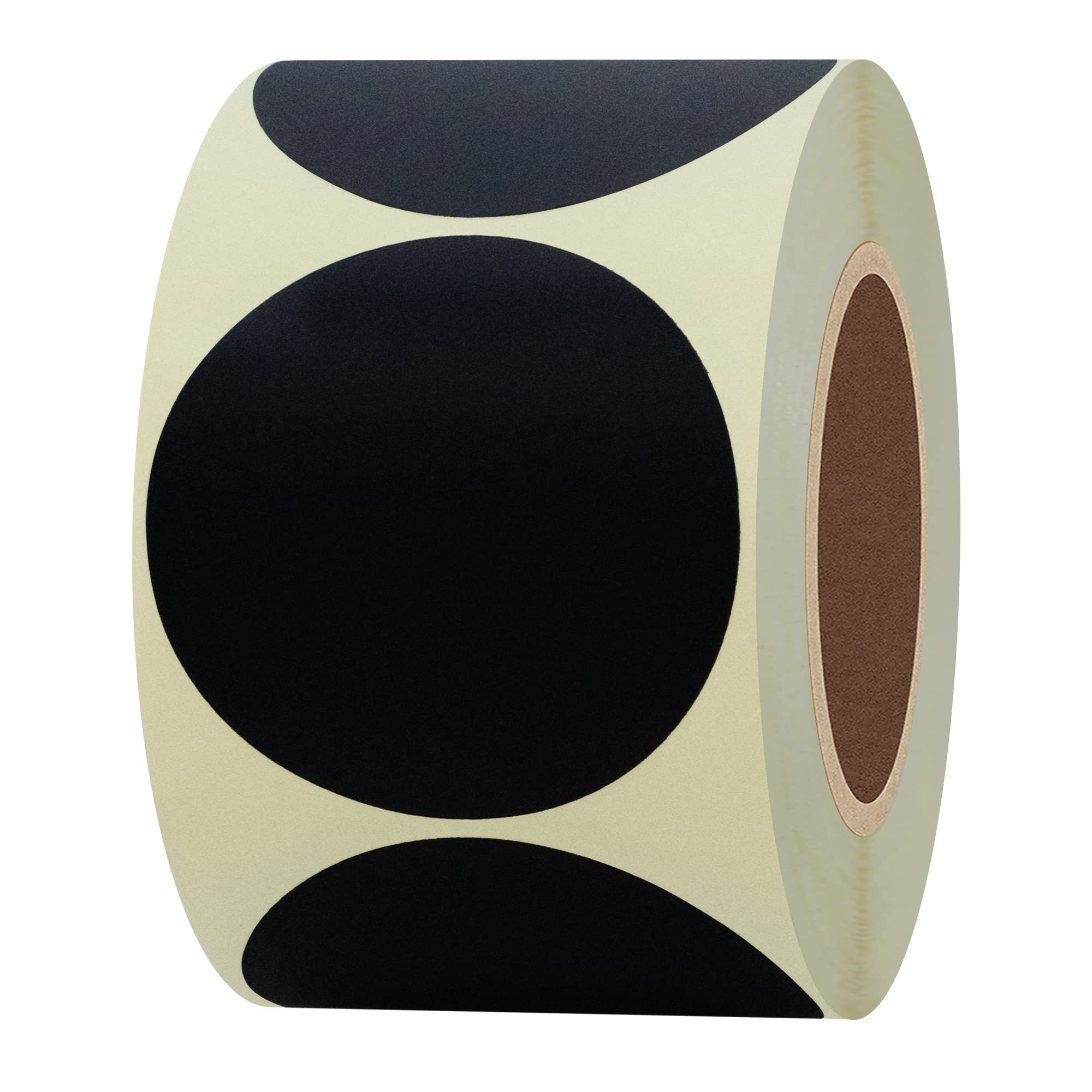 【送料無料】Hybskカラーラベルラウンド50 mmマットゴールド丸シール大容量ロールシールドット粘着ラベ..