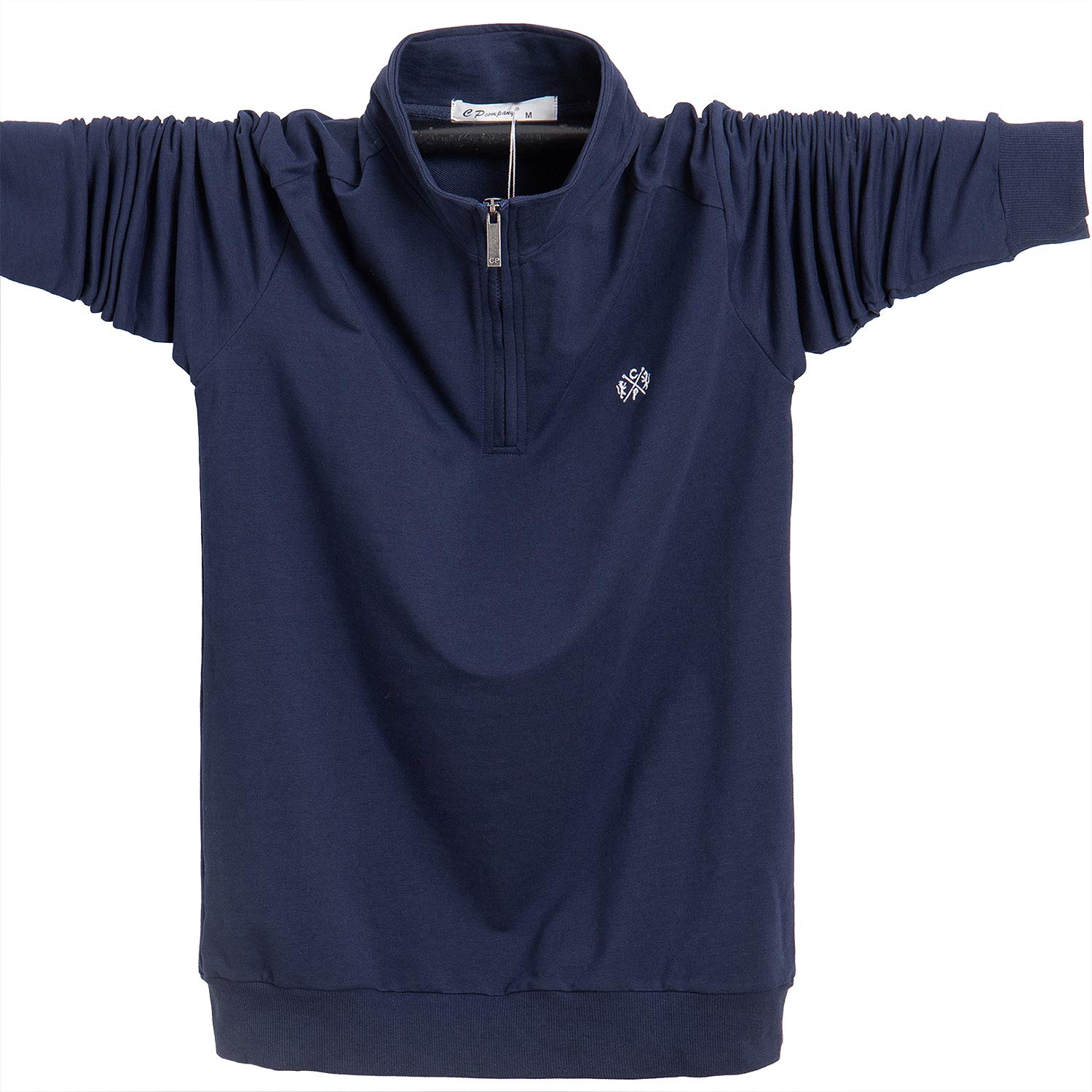 【送料無料】[YIGAR] メンズポロシャツ 半袖 長袖 Tシャツ メンズゴルフシャツ 大きいサイズ カジュアル シンプル 襟付き ファッション スポーツ かっこいい 部屋着 快適 吸汗速乾 夏 多色選択 M~6XL 8899 色：ダークブルー-1、サイズ：L