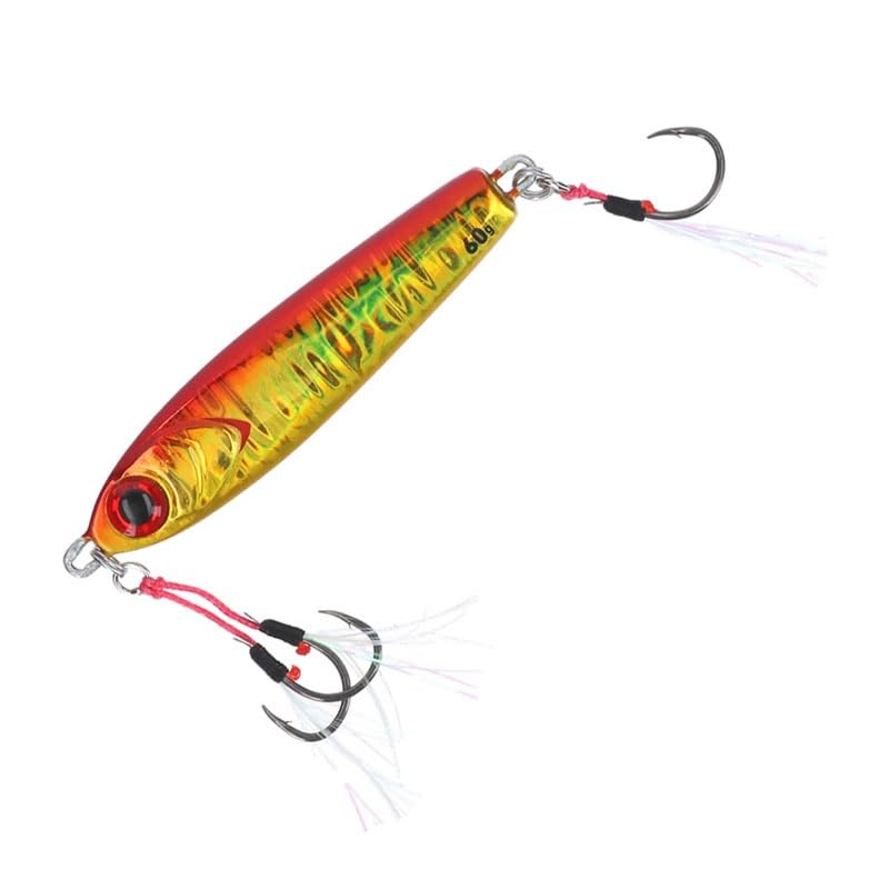 【送料無料】ダイワ(DAIWA) リールケース 釣り針 ベイメタル真鯛 10本 色：MGアカキン、サイズ：80g