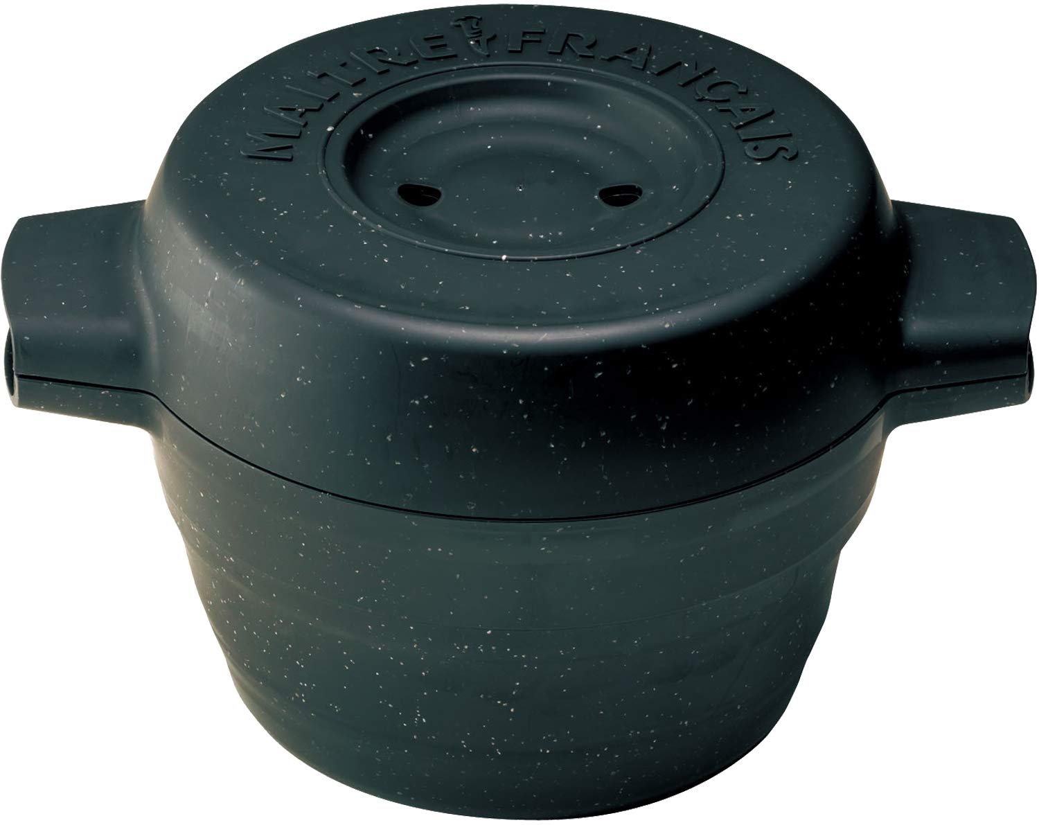 【送料無料】メトレフランセ Maitre Francais シリコン スチーマー 電子 レンジ 色：ブラック、サイズ..