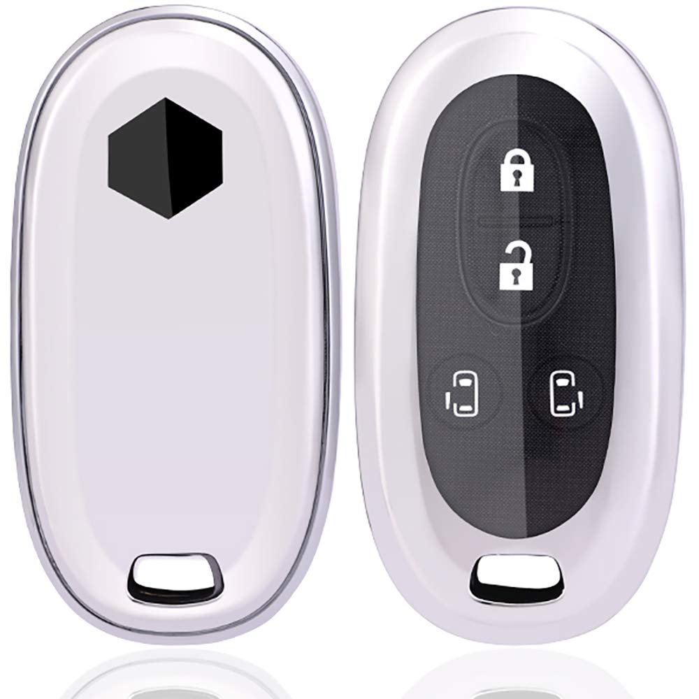 【送料無料】スズキ専用 楕円 TPU キーケース 色：キーケース単体、シルバー