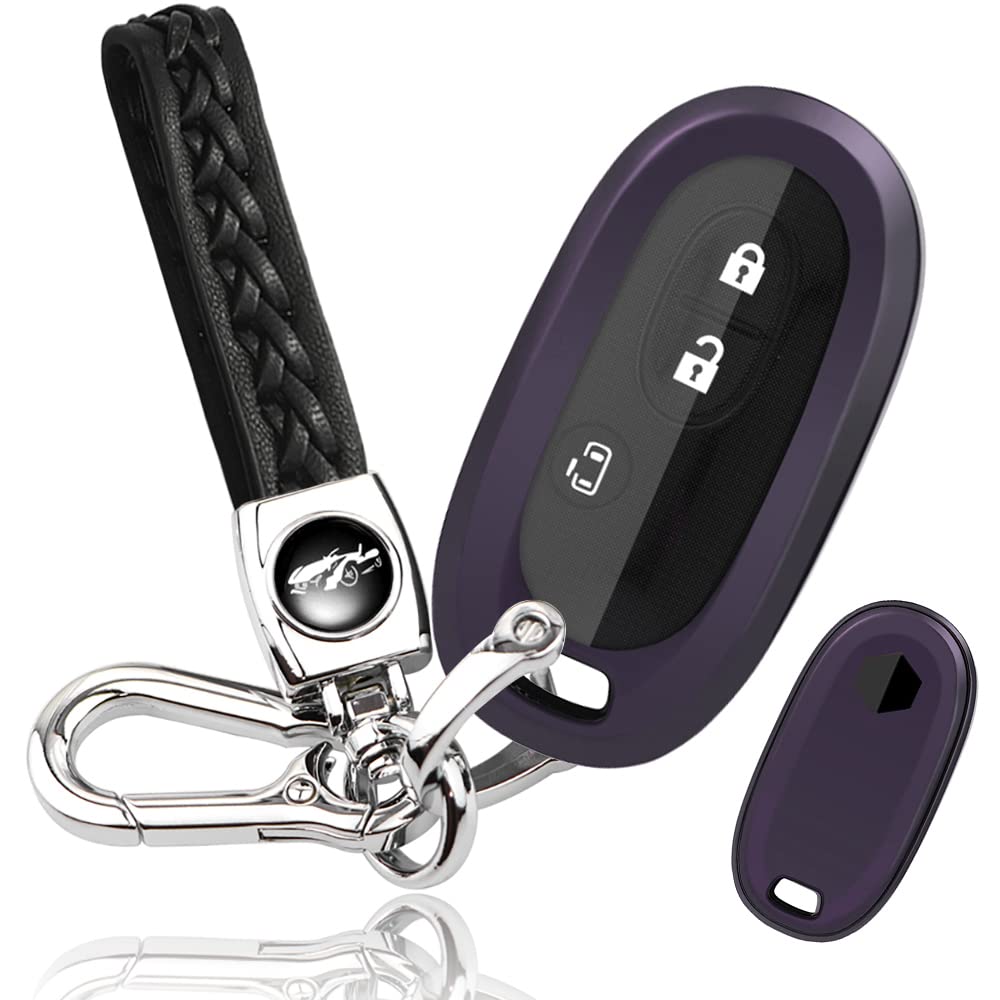 【送料無料】スズキ専用 楕円 TPU キーケース 色：スズキ専用、ダークパープル