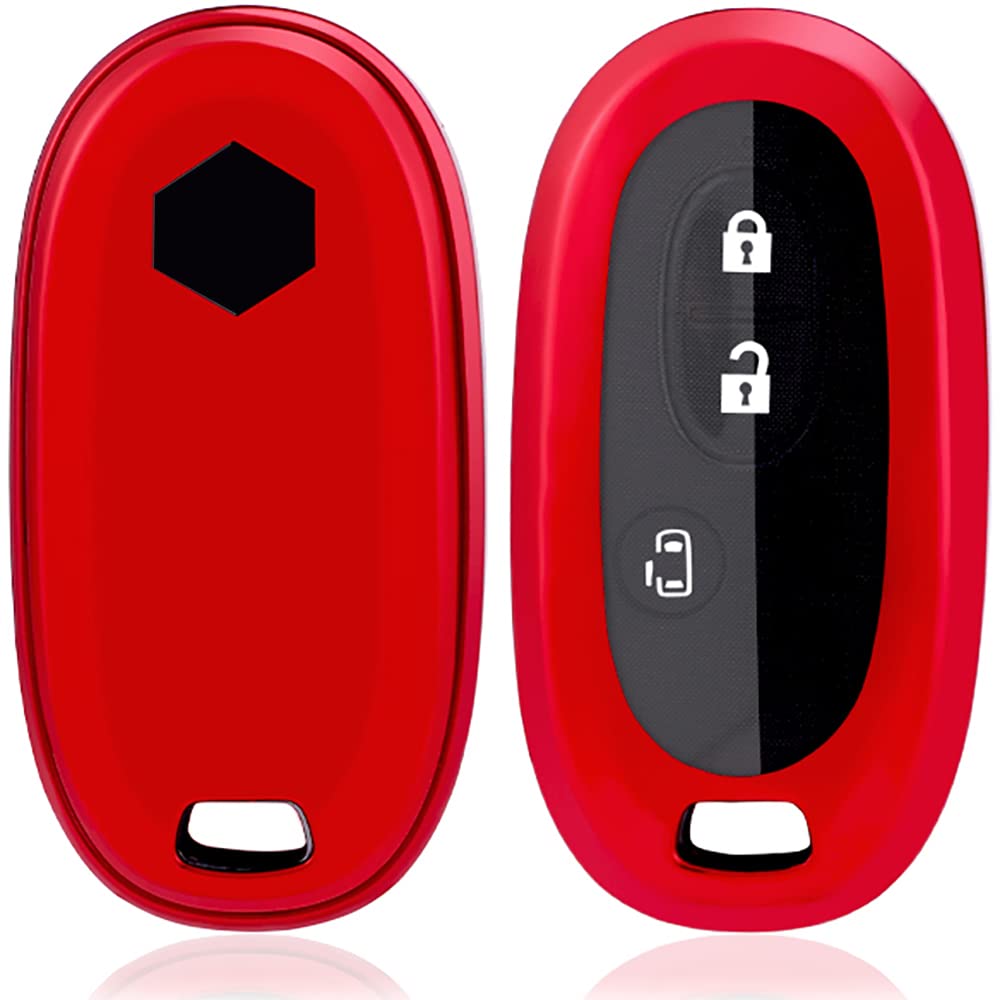 【送料無料】スズキ専用 楕円 TPU キーケース 色：キーケース単体、レッド