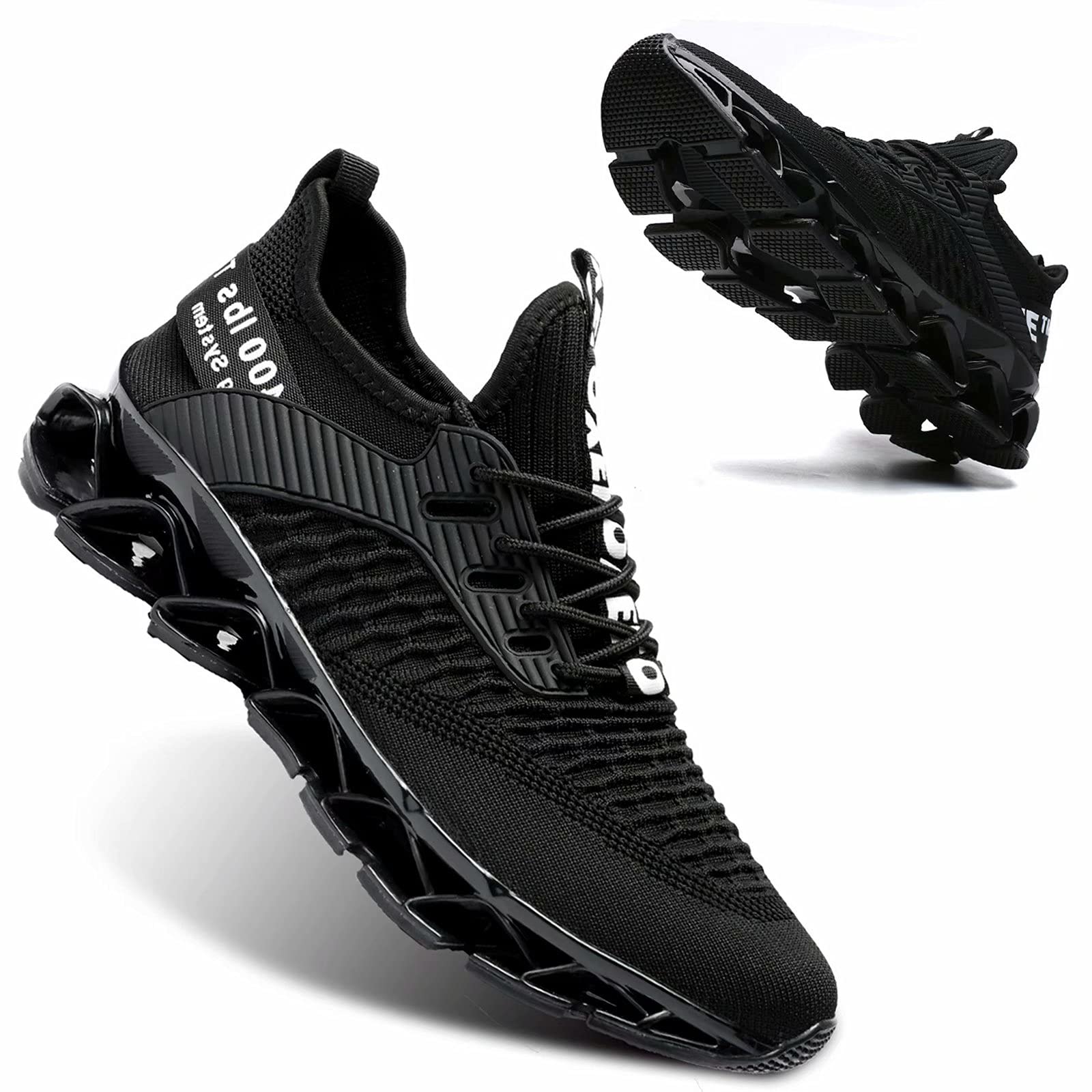 【送料無料】[Mevlzz] スニーカー メンズシューズ通気性ランニング靴男の子運動靴ウォーキングジョギングトレーニングシューズスポーツ靴 色：ブラック、サイズ：26.0 cm
