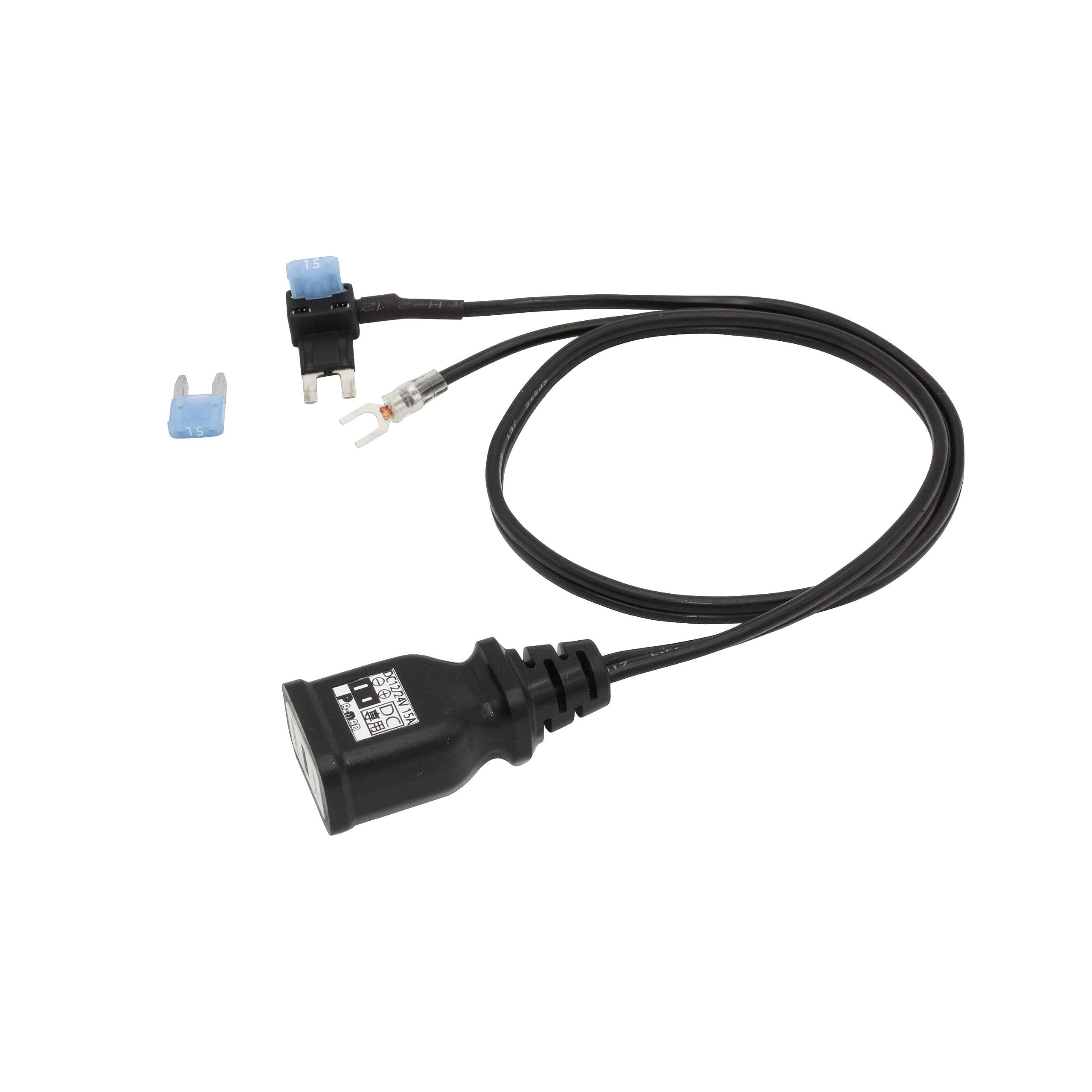 【送料無料】pa-man 電源取り出しヒューズ コンセント仕様 DC12/24V 15A 全長570mm ポット等に トラッ..