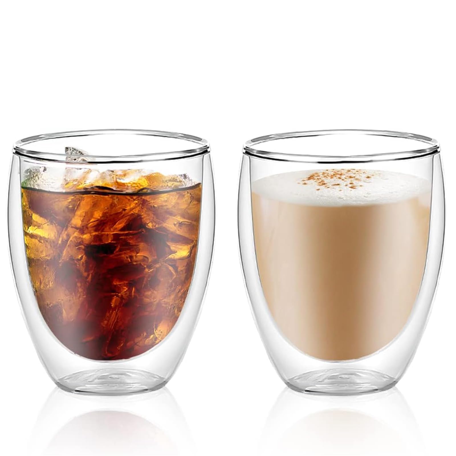 【送料無料】yiteng タンブラーグラス グラス ダブルウォールグラス タンブラー 二重構造 耐熱 保温 保冷 2個セット 色：350ml、サイズ：350ml