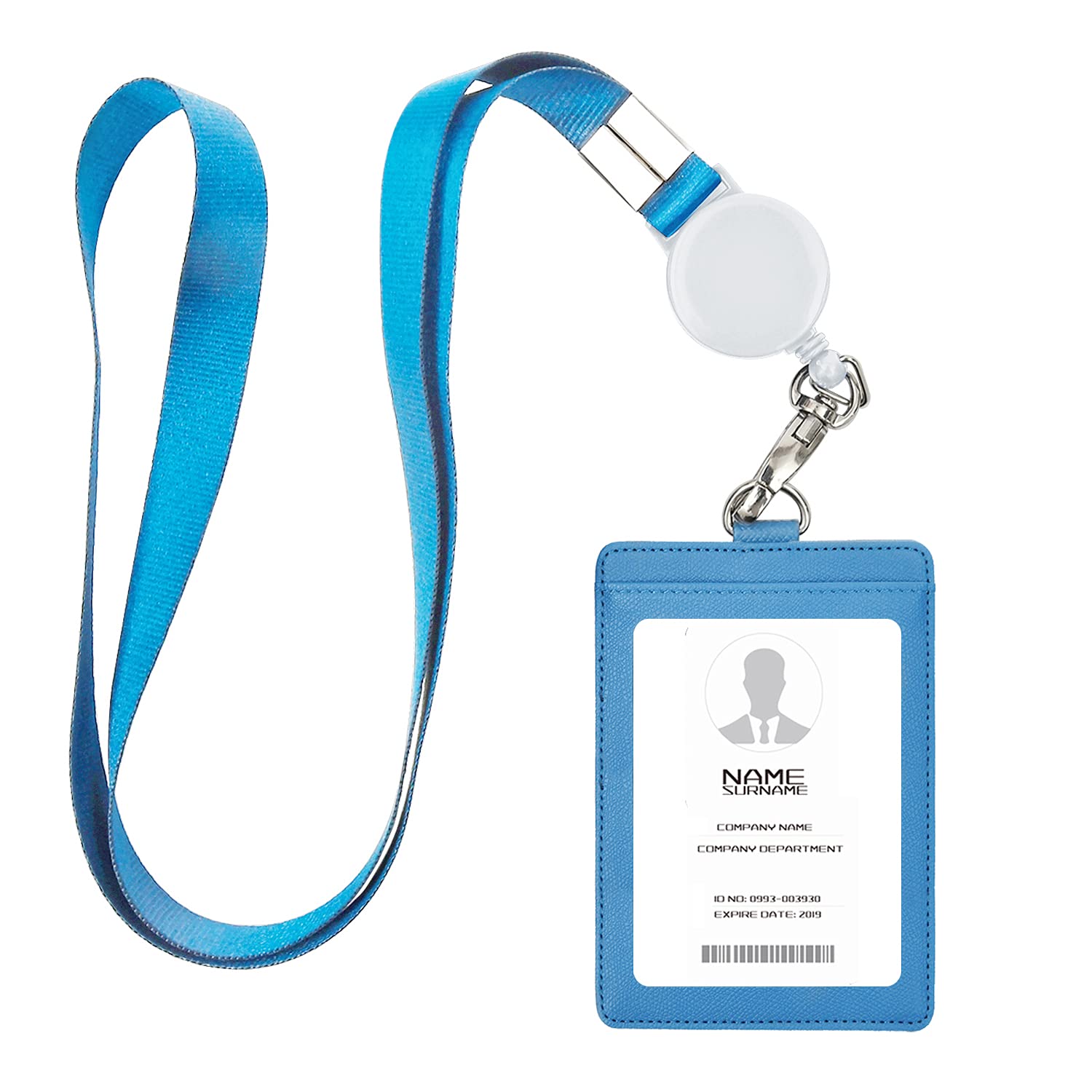 【送料無料】IDカードホルダー ネームホルダー 名札ホルダー PU 横型 社員証 カードケース カードケー..