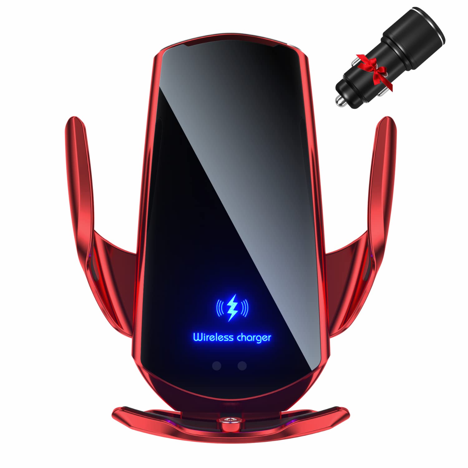 【送料無料】Be Oshare 車スマートフォンホルダー 車載携帯ホルダー ワイヤレス充電 15W急速充電 赤外線センサーで自動開閉 360度回転 片手操作 W...