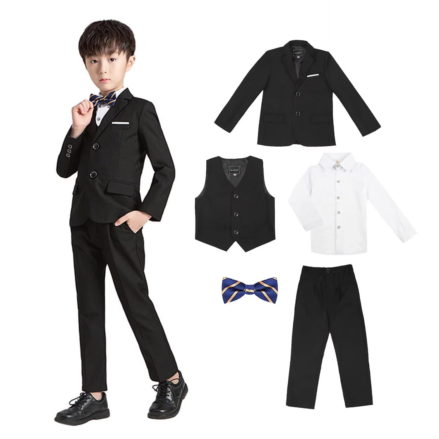 【送料無料】[WEEN CHARM] 男の子 フォーマルスーツ 子供 スーツ ボーイズ チエック柄 キッズ 千鳥柄 5..