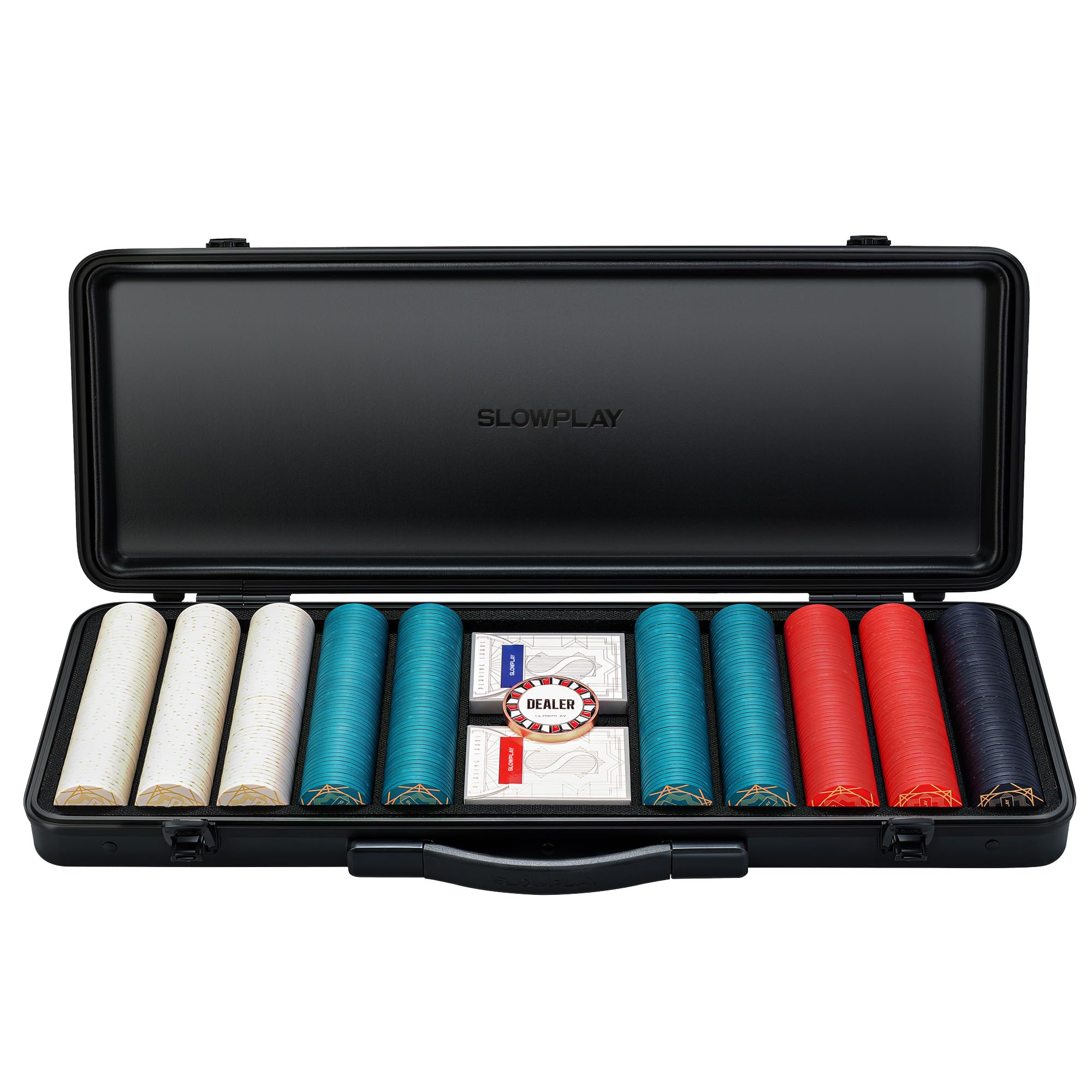 【送料無料】SLOWPLAY Nash Ceramic Poker Chips Set | Nashセラミックポーカーチップセット 色：500枚（数字表記なし)、サイズ：43mm