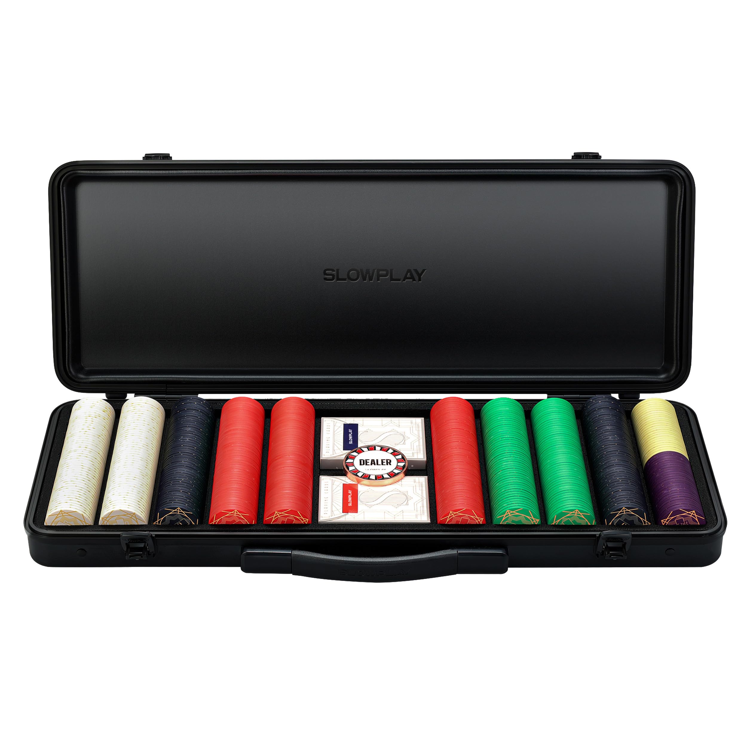 【送料無料】SLOWPLAY Nash Ceramic Poker Chips Set | Nashセラミックポーカーチップセット 色：500枚（数字表記あり）、サイズ：43mm