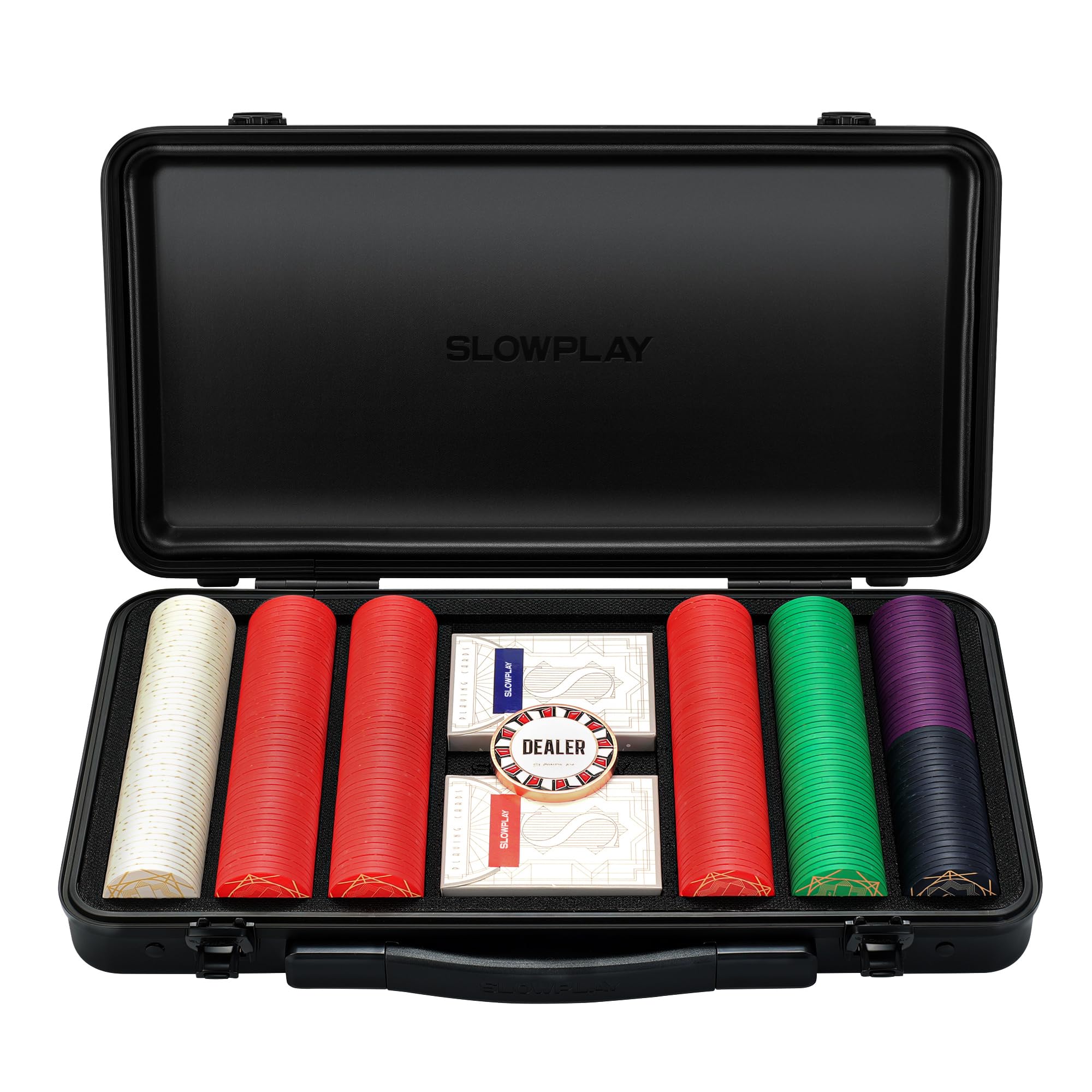 【送料無料】SLOWPLAY Nash Ceramic Poker Chips Set | Nashセラミックポーカーチップセット 色：300枚（数字表記あり）、サイズ：43mm